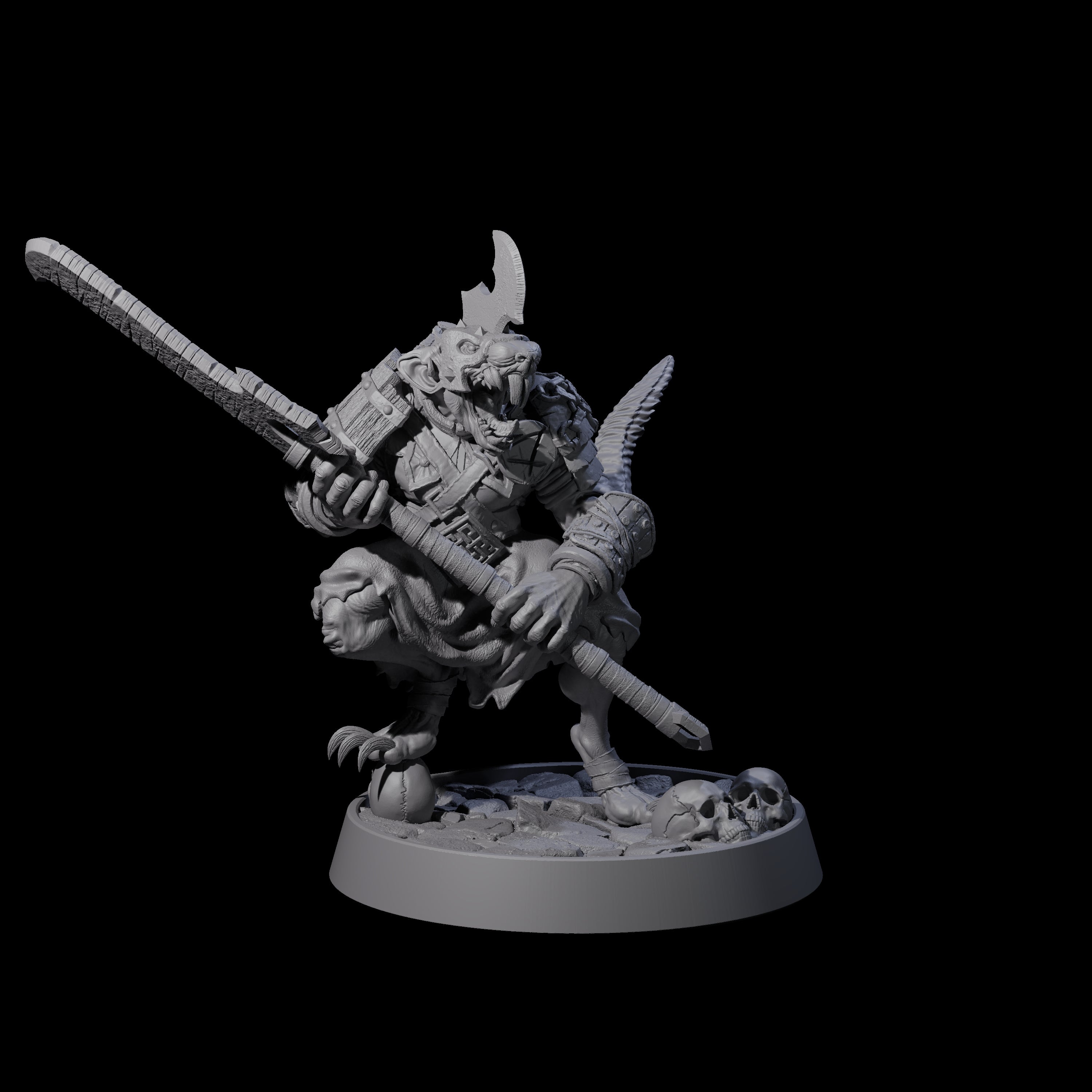 Sewer Dwelling Ratfolk G Miniature for Dungeons and Dragons, Pathfinder or other TTRPGs