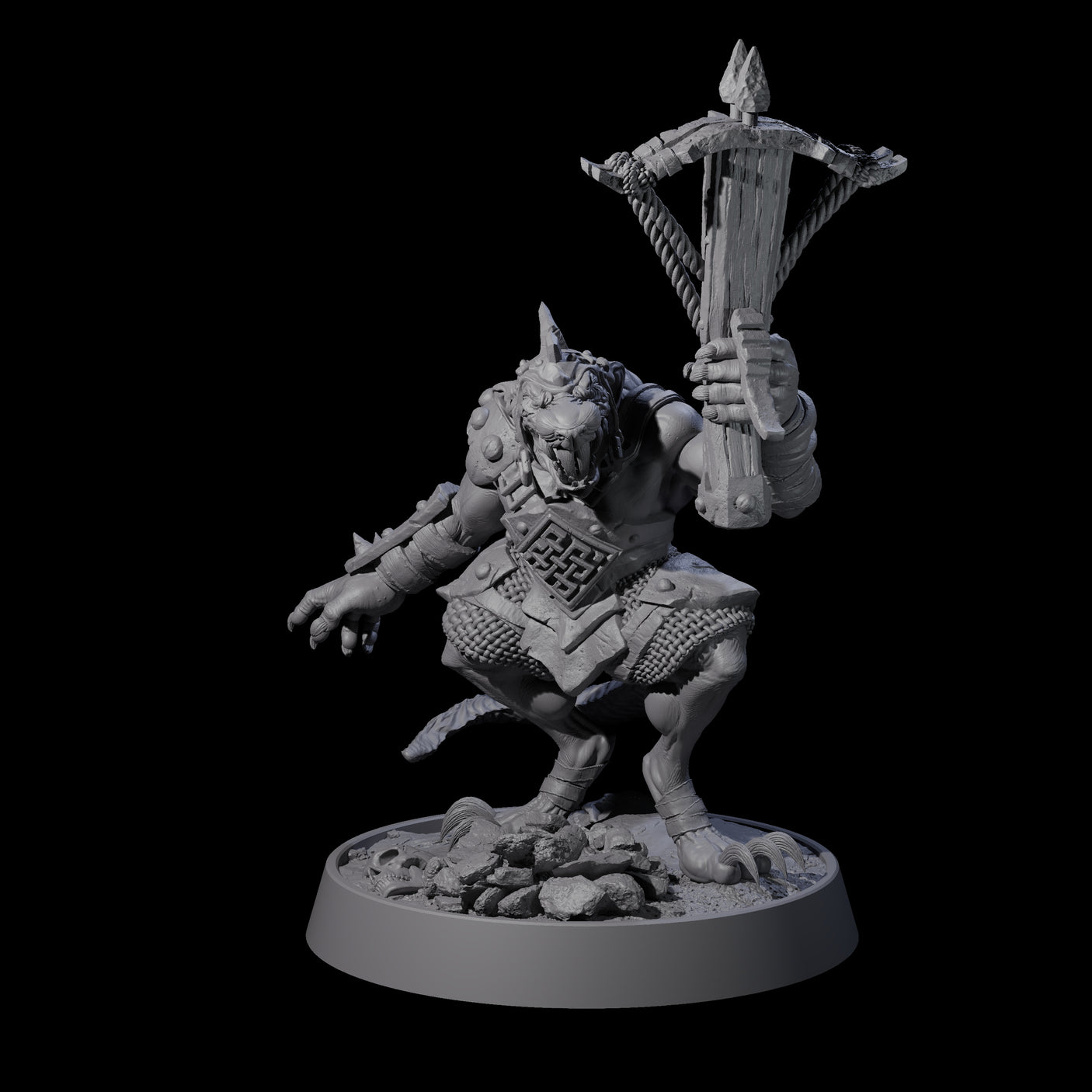 Sewer Dwelling Ratfolk H Miniature for Dungeons and Dragons, Pathfinder or other TTRPGs