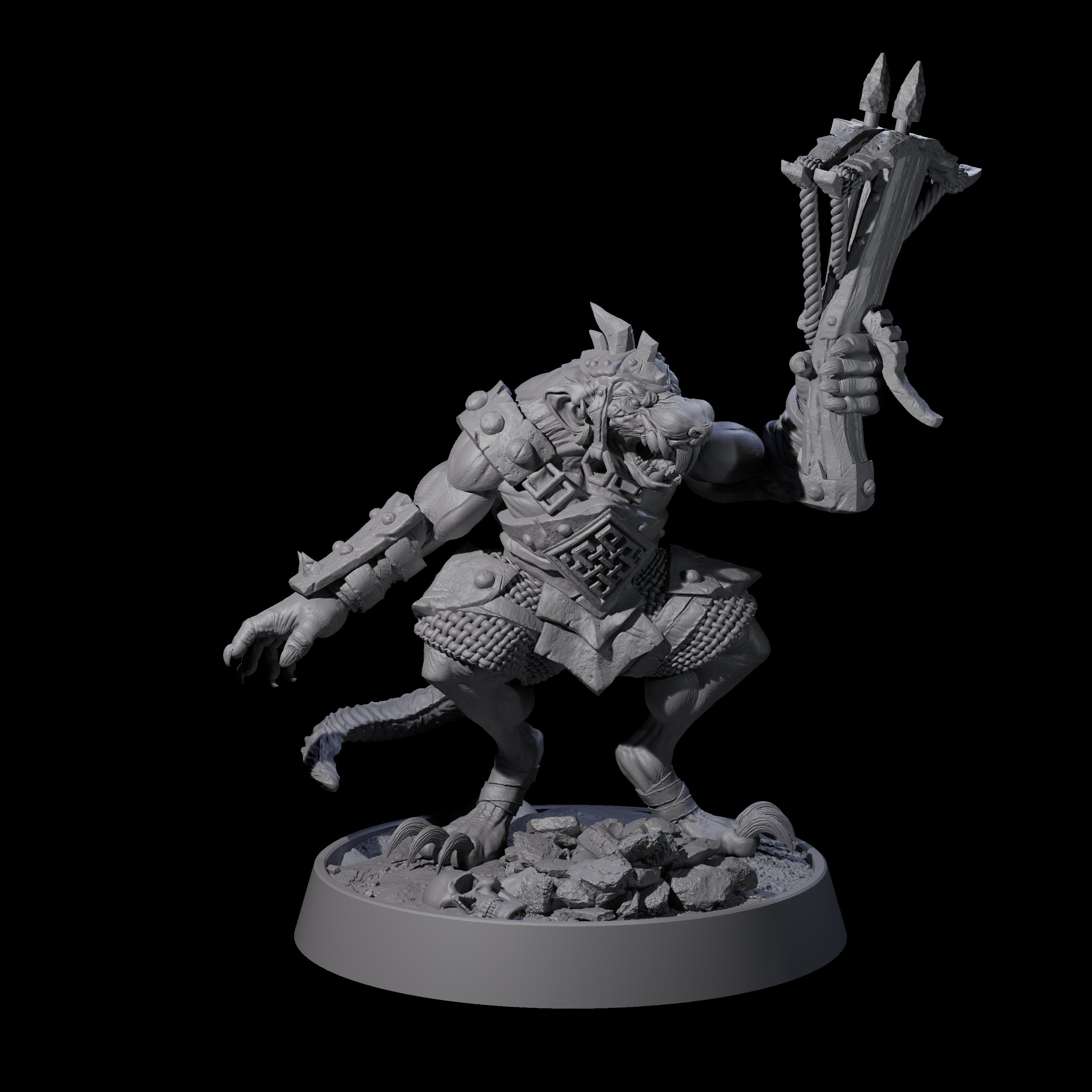 Sewer Dwelling Ratfolk H Miniature for Dungeons and Dragons, Pathfinder or other TTRPGs