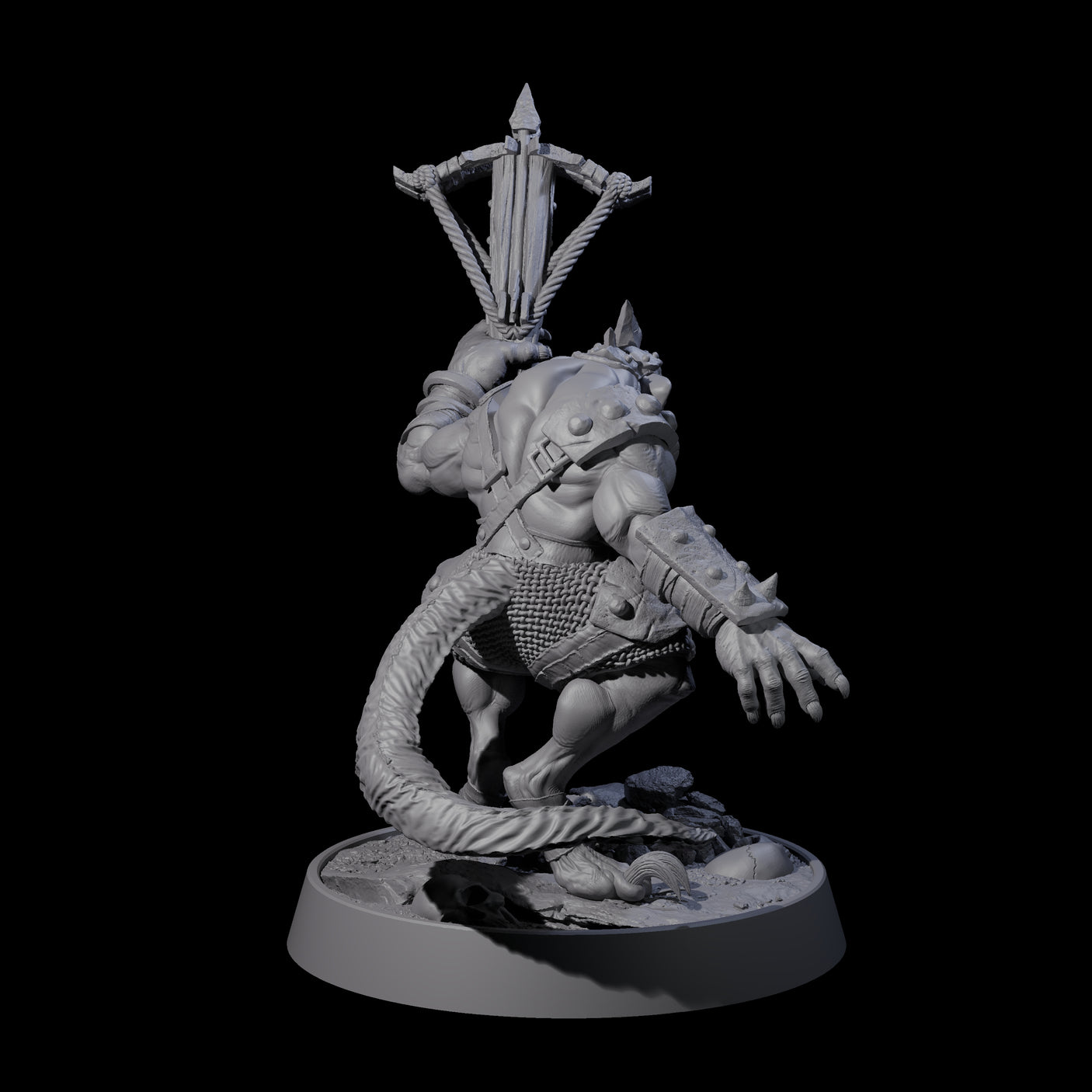 Sewer Dwelling Ratfolk H Miniature for Dungeons and Dragons, Pathfinder or other TTRPGs