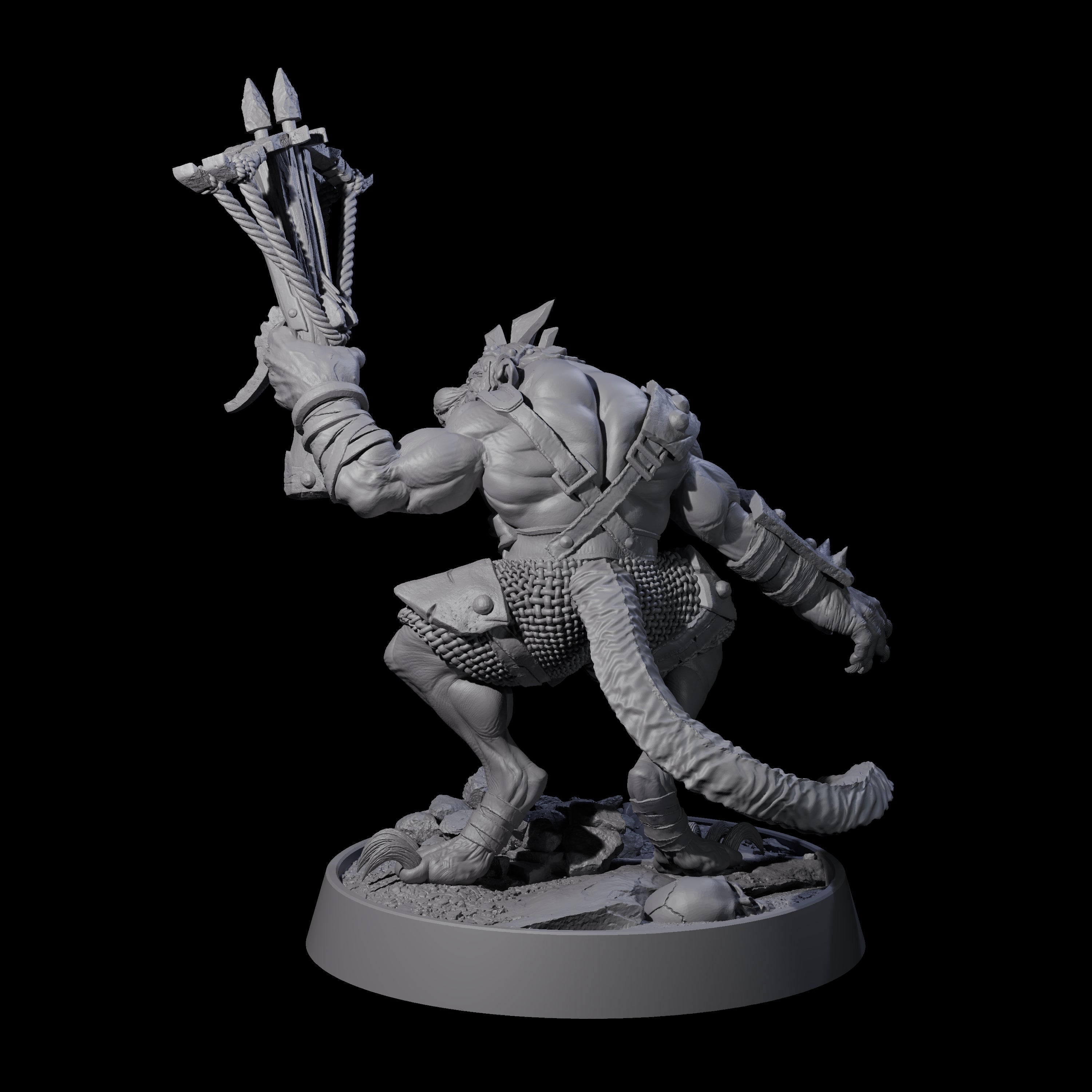 Sewer Dwelling Ratfolk H Miniature for Dungeons and Dragons, Pathfinder or other TTRPGs