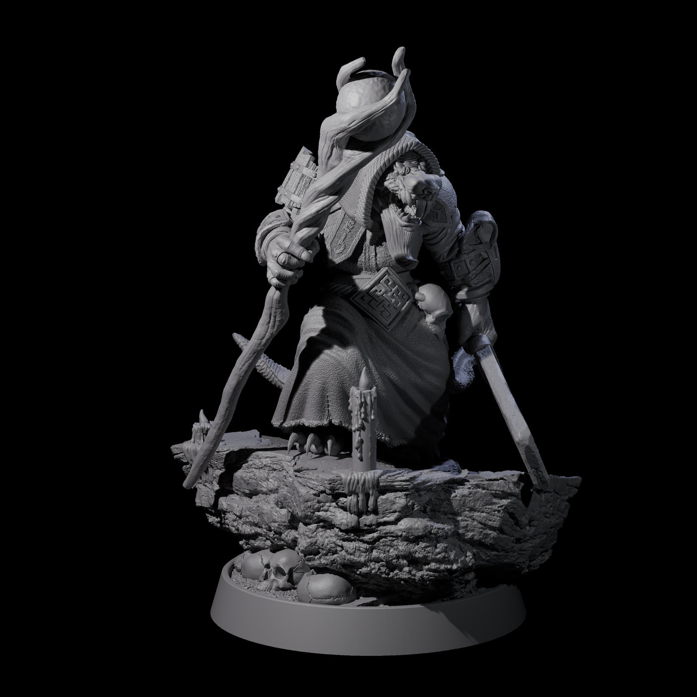 Sewer Dwelling Ratfolk Horde Miniature for Dungeons and Dragons, Pathfinder or other TTRPGs