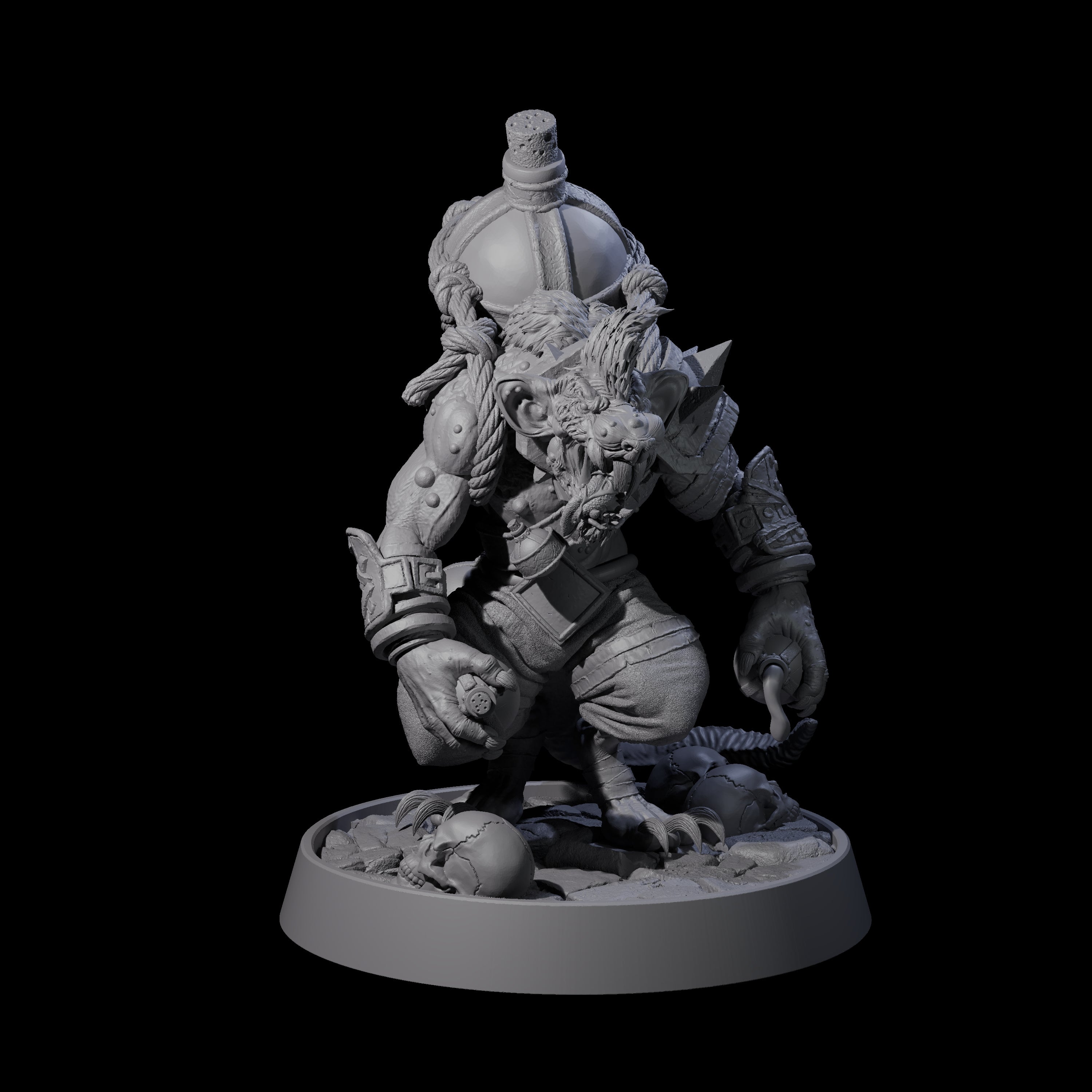 Sewer Dwelling Ratfolk I Miniature for Dungeons and Dragons, Pathfinder or other TTRPGs