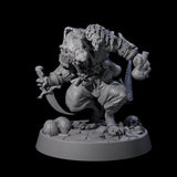 Sewer Dwelling Ratfolk K Miniature for Dungeons and Dragons, Pathfinder or other TTRPGs