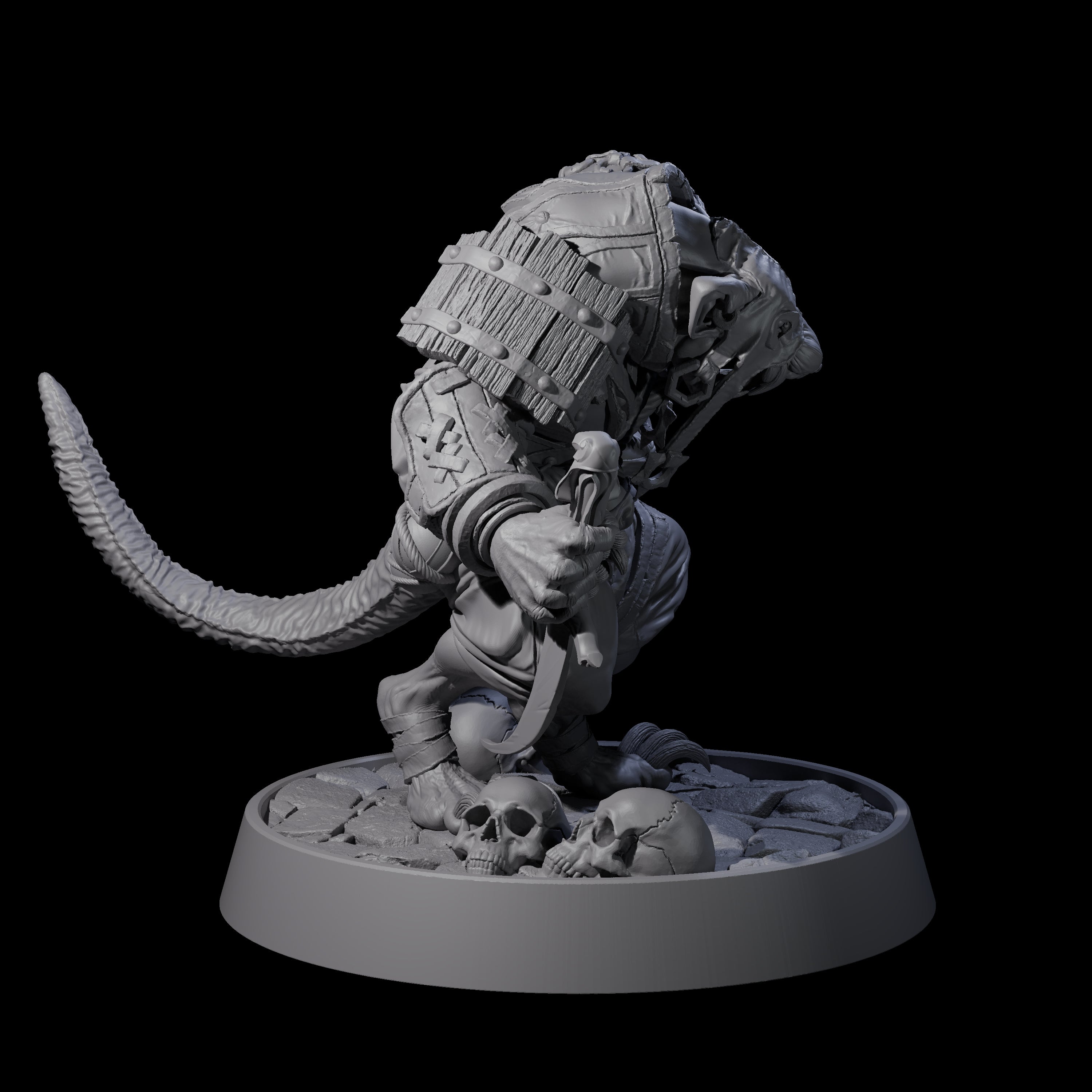 Sewer Dwelling Ratfolk K Miniature for Dungeons and Dragons, Pathfinder or other TTRPGs