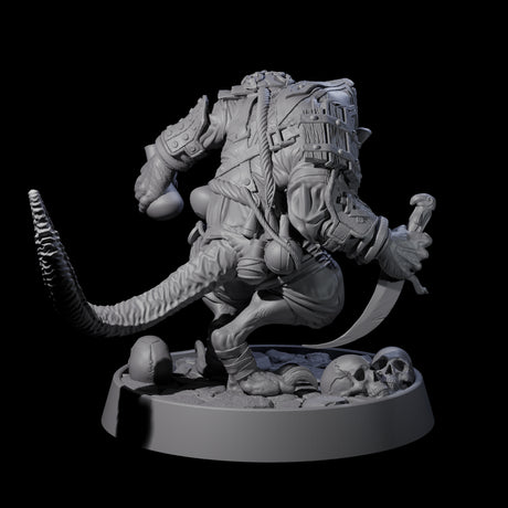 Sewer Dwelling Ratfolk K Miniature for Dungeons and Dragons, Pathfinder or other TTRPGs