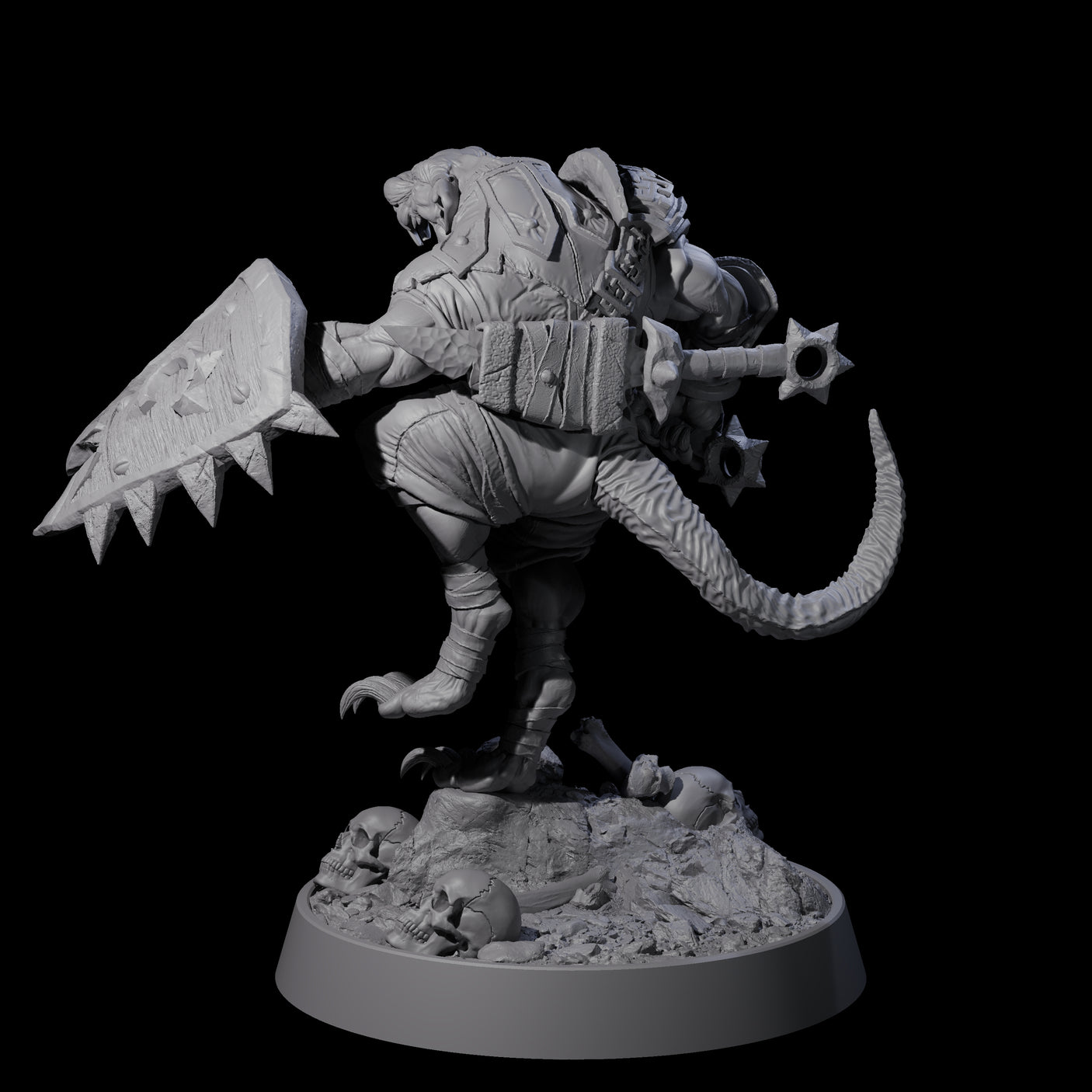 Sewer Dwelling Ratfolk L Miniature for Dungeons and Dragons, Pathfinder or other TTRPGs