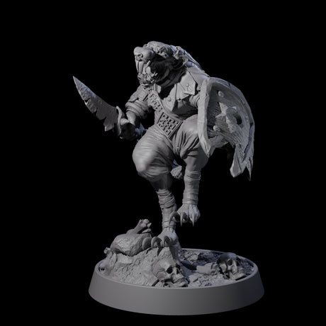 Sewer Dwelling Ratfolk L Miniature for Dungeons and Dragons, Pathfinder or other TTRPGs