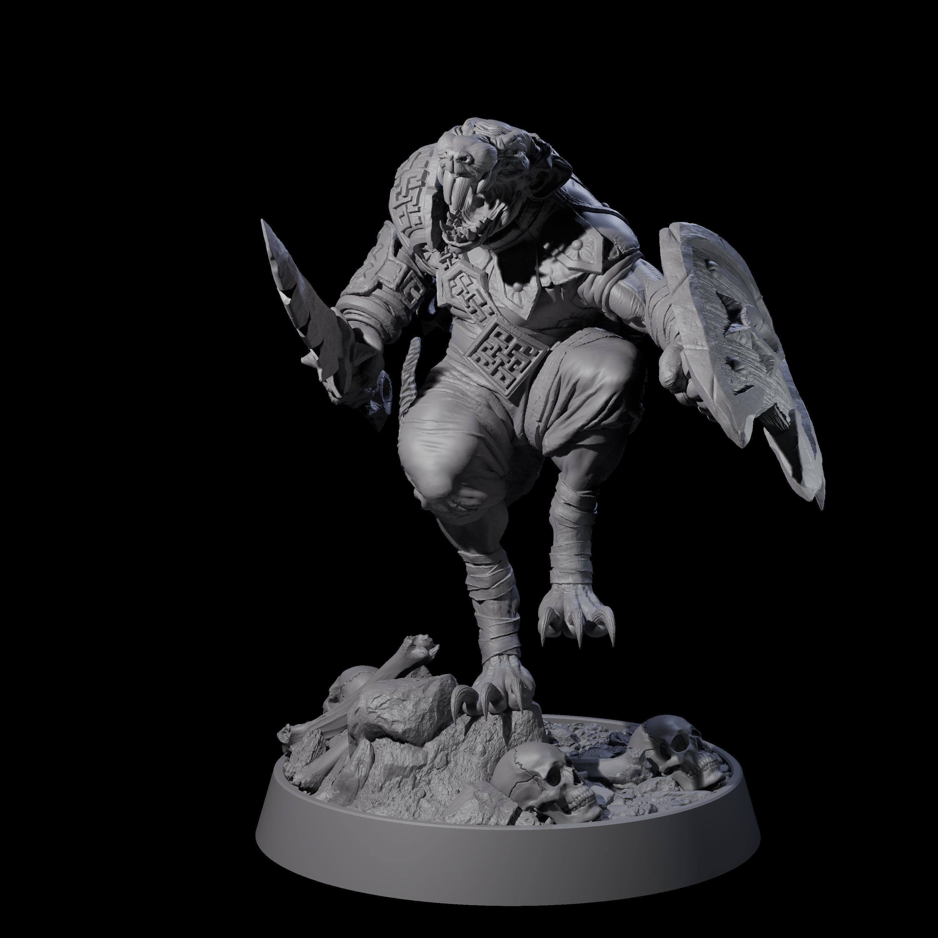 Sewer Dwelling Ratfolk L Miniature for Dungeons and Dragons, Pathfinder or other TTRPGs