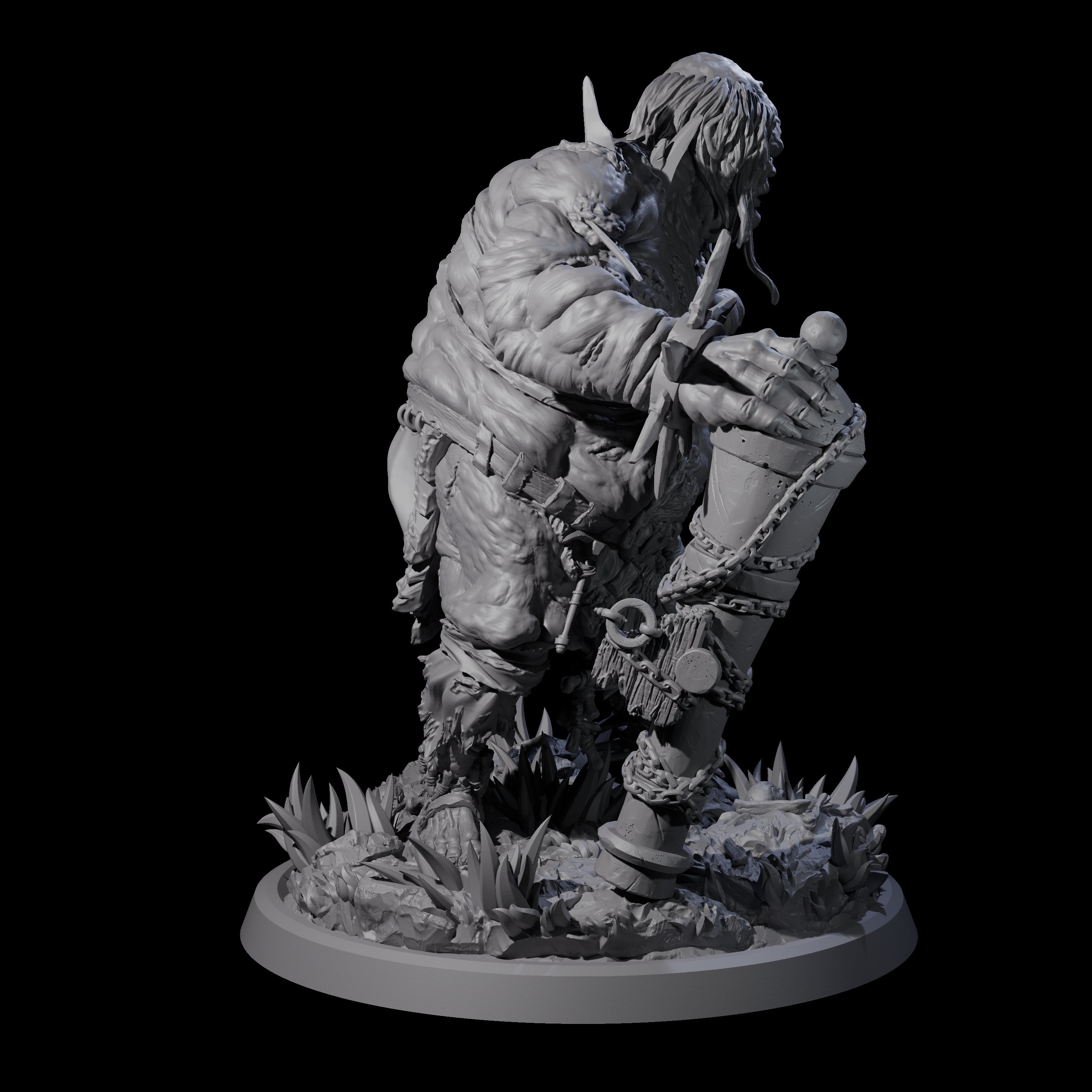 Sewn Together Ogre Basher A Miniature for Dungeons and Dragons, Pathfinder or other TTRPGs