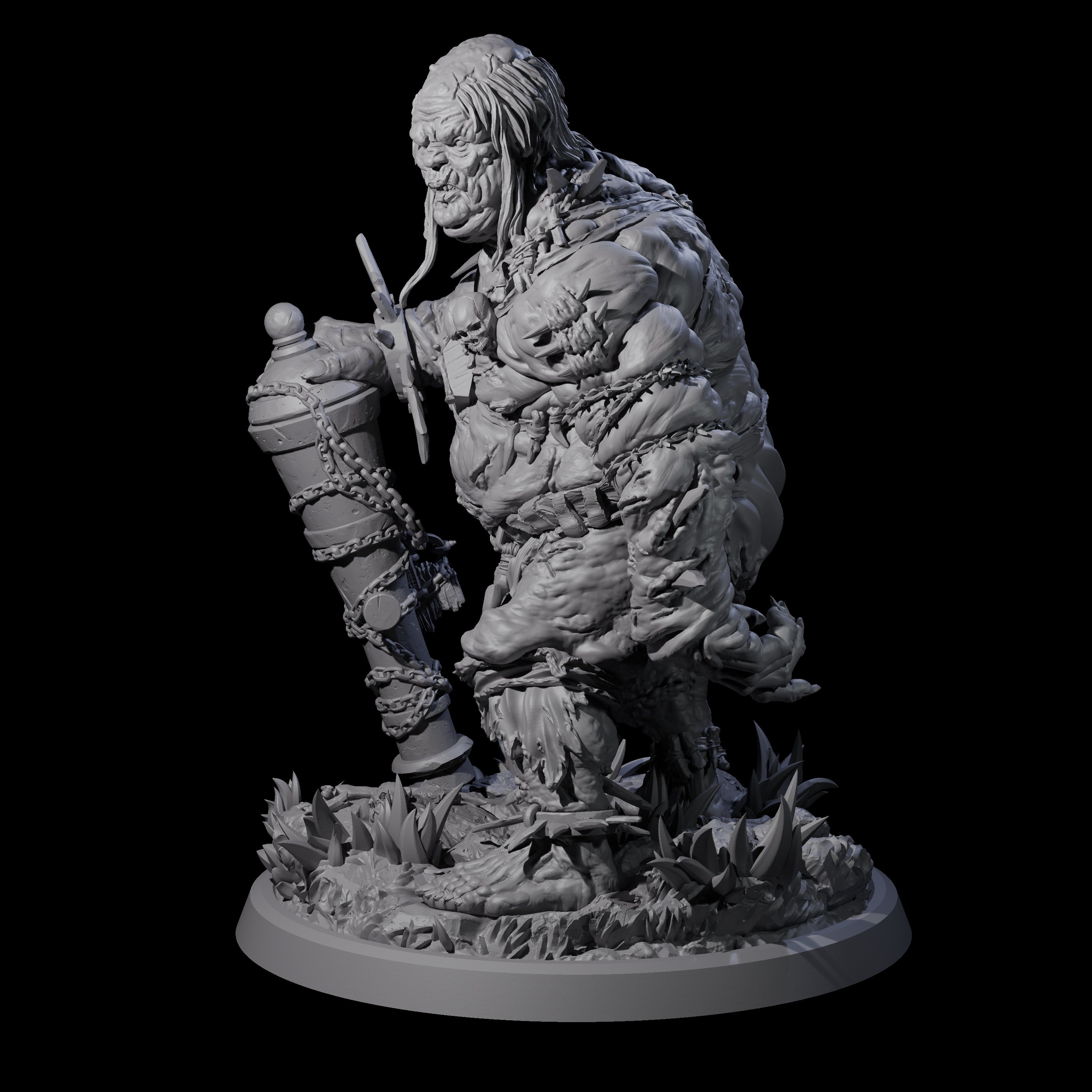 Sewn Together Ogre Basher A Miniature for Dungeons and Dragons, Pathfinder or other TTRPGs