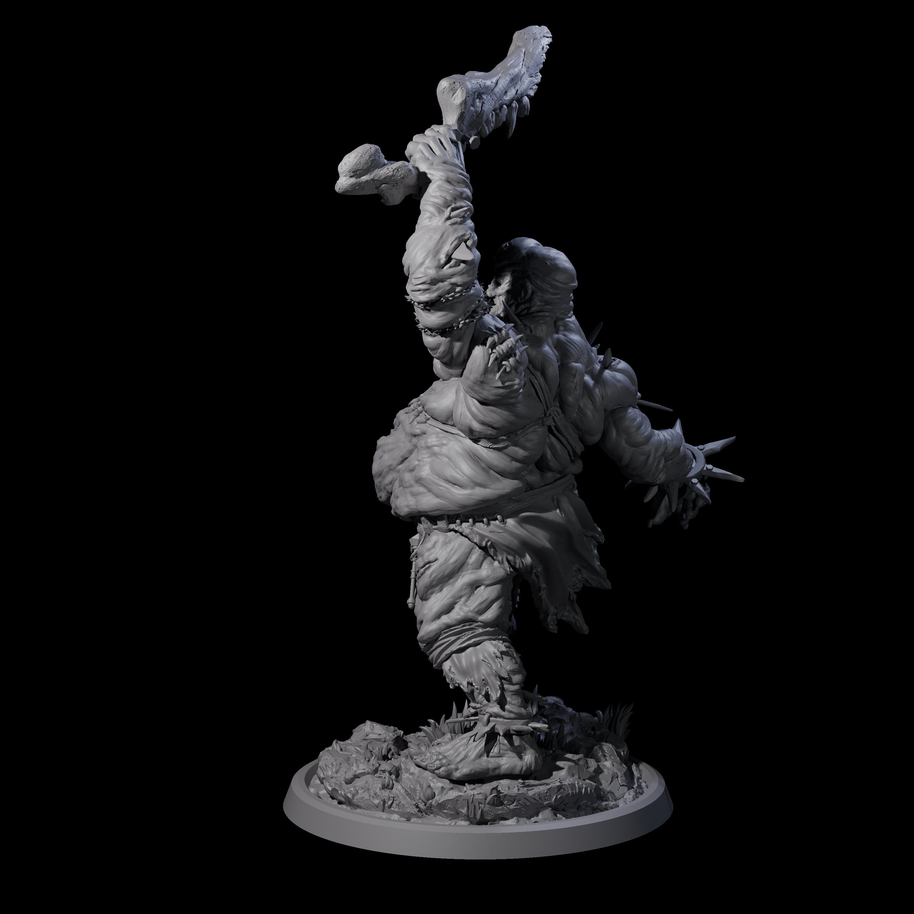 Sewn Together Ogre Basher B Miniature for Dungeons and Dragons, Pathfinder or other TTRPGs
