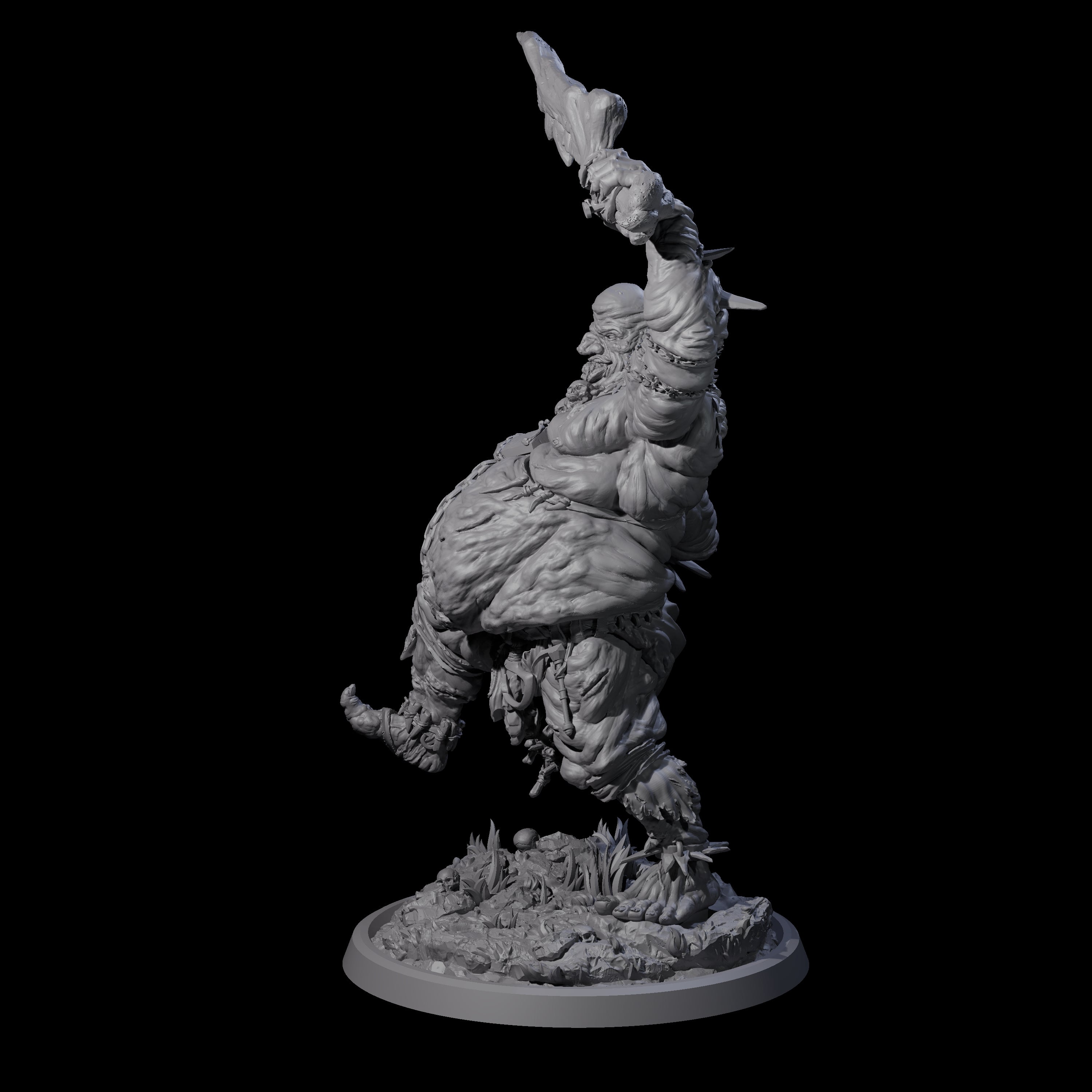 Sewn Together Ogre Basher B Miniature for Dungeons and Dragons, Pathfinder or other TTRPGs