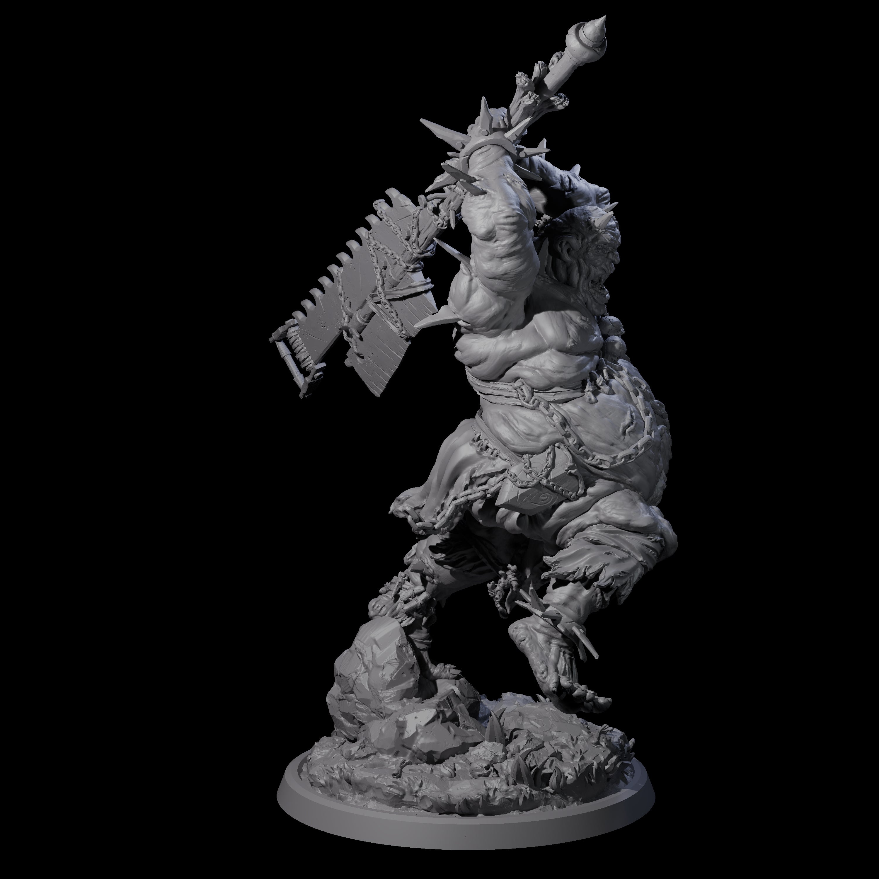 Sewn Together Ogre Basher C Miniature for Dungeons and Dragons, Pathfinder or other TTRPGs