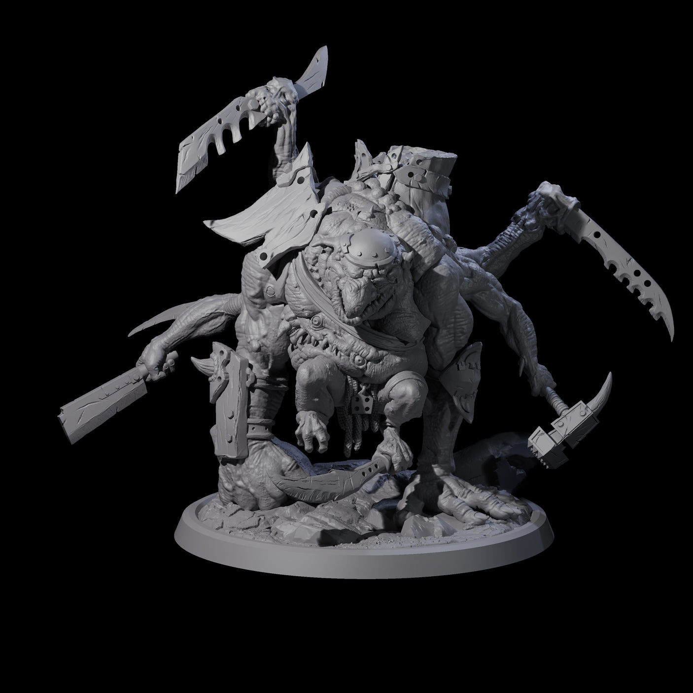 Sewn Together Troll Mishmash Miniature for Dungeons and Dragons, Pathfinder or other TTRPGs