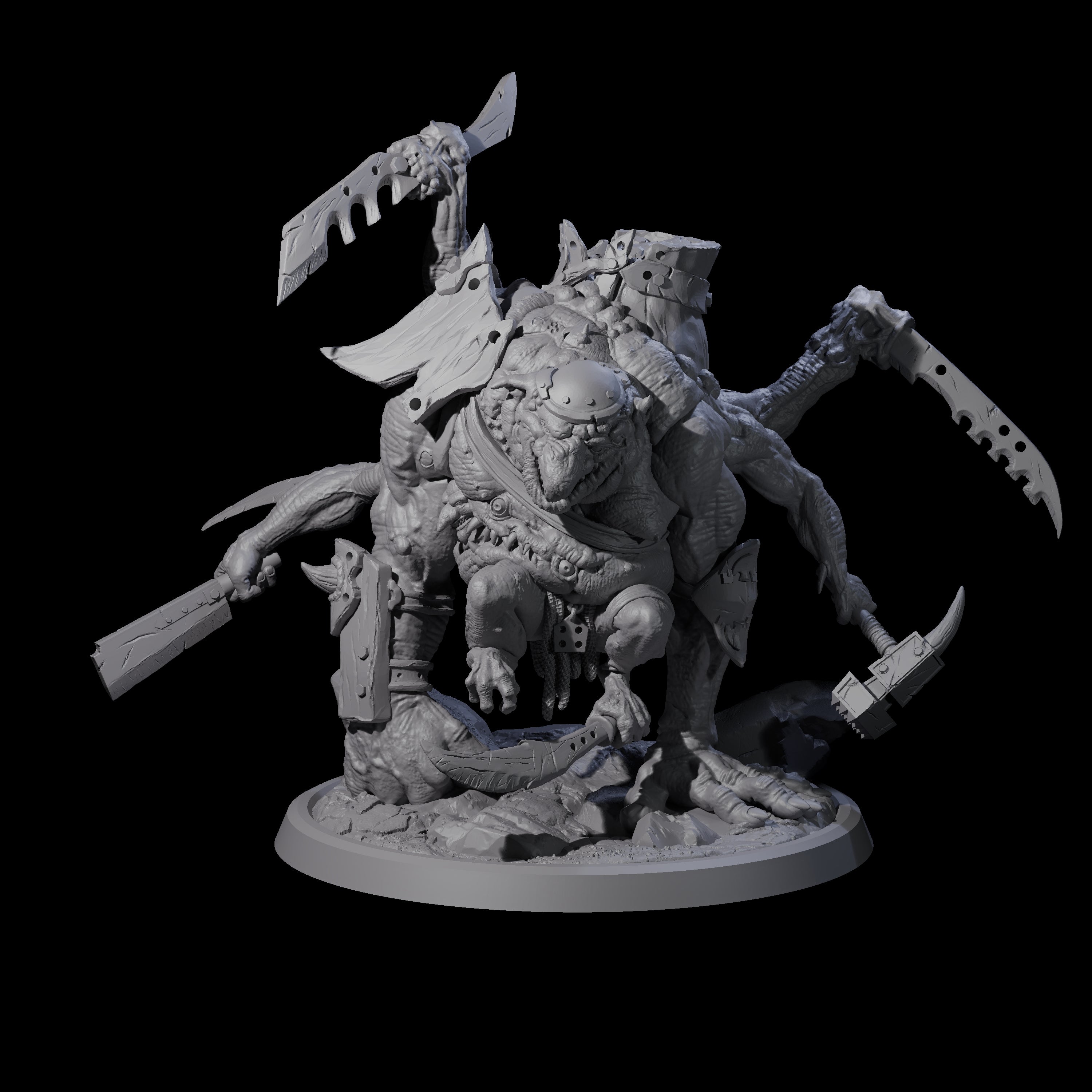 Sewn Together Troll Mishmash Miniature for Dungeons and Dragons, Pathfinder or other TTRPGs