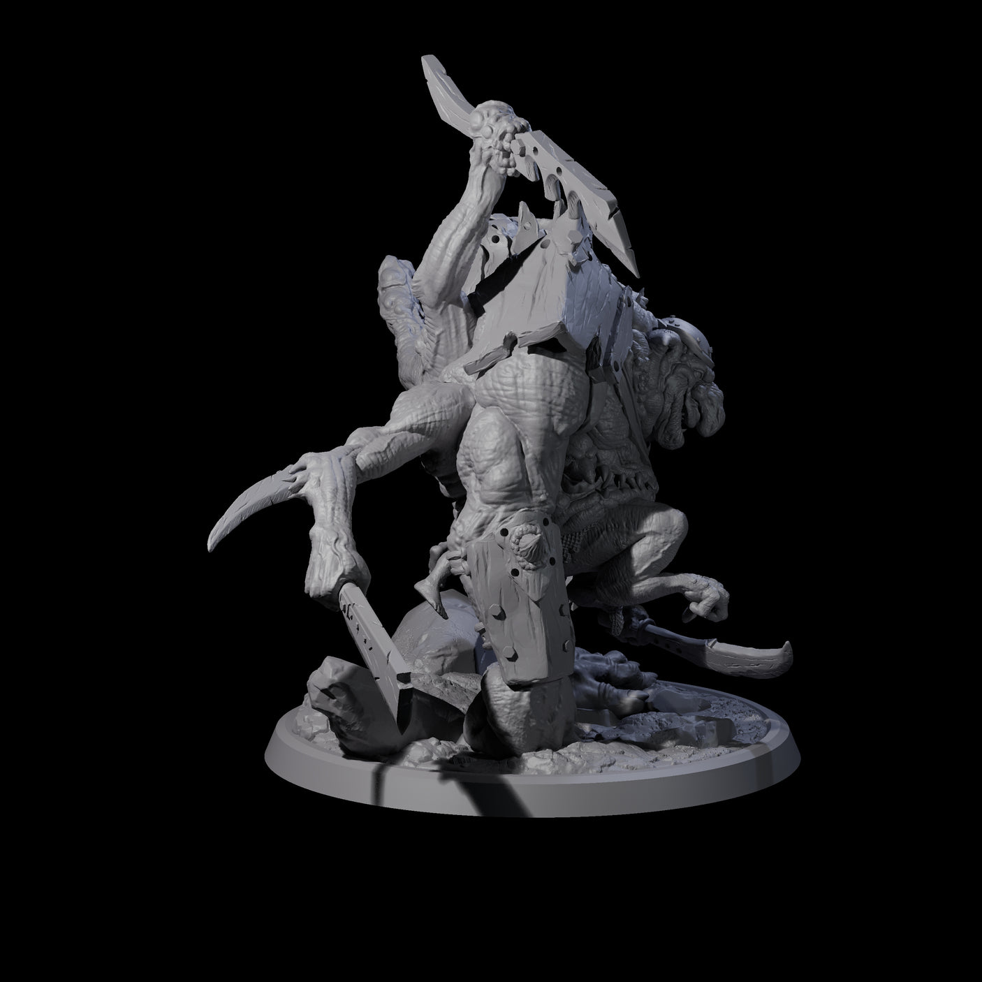Sewn Together Troll Mishmash Miniature for Dungeons and Dragons, Pathfinder or other TTRPGs