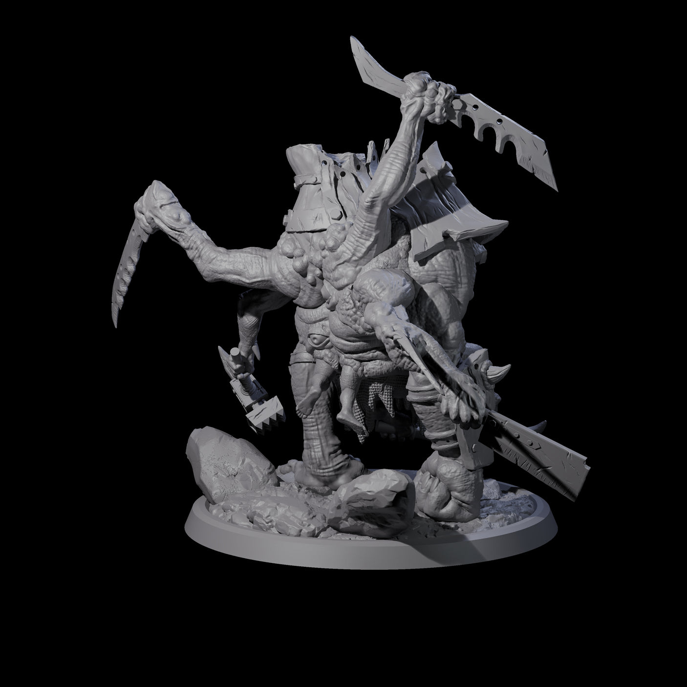 Sewn Together Troll Mishmash Miniature for Dungeons and Dragons, Pathfinder or other TTRPGs