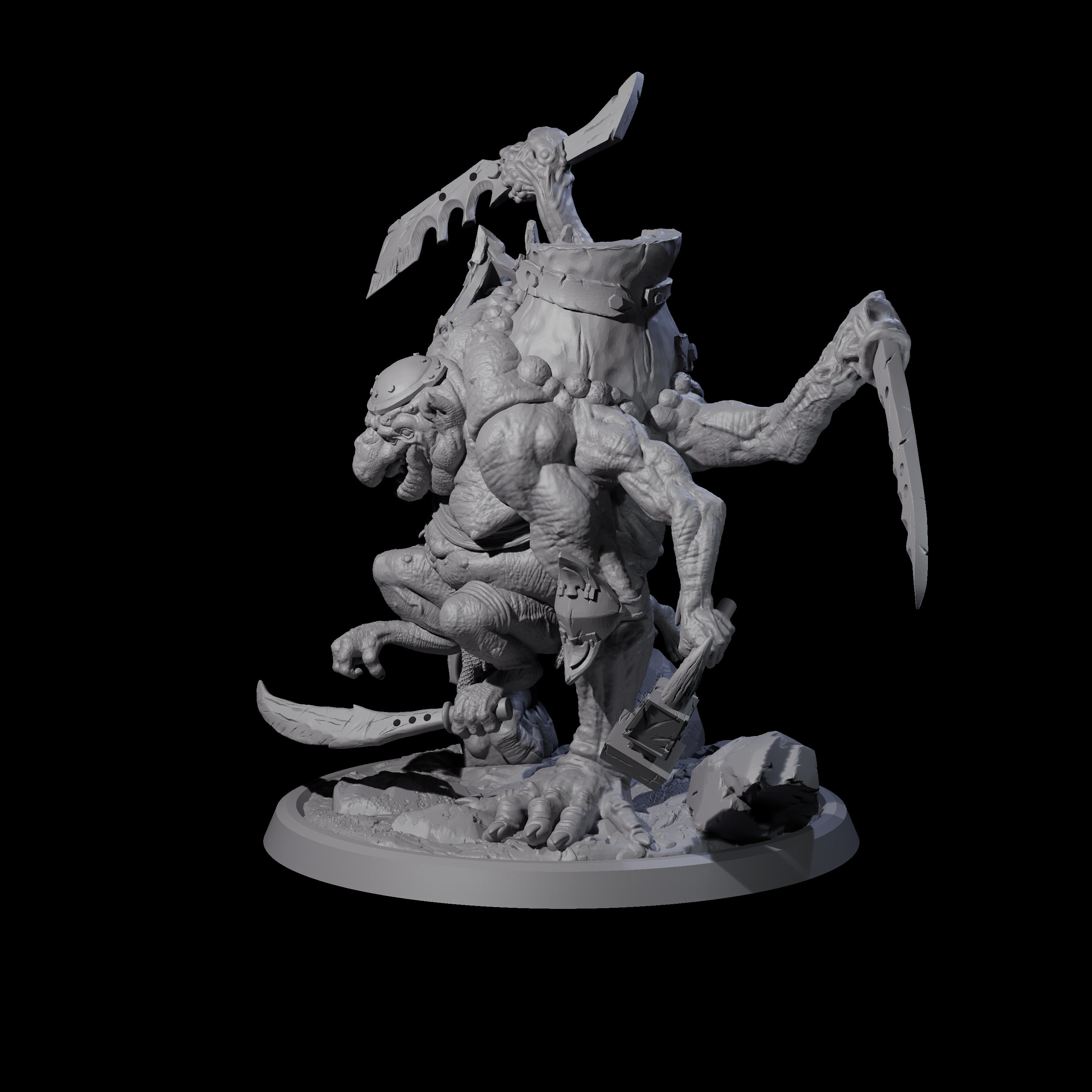 Sewn Together Troll Mishmash Miniature for Dungeons and Dragons, Pathfinder or other TTRPGs