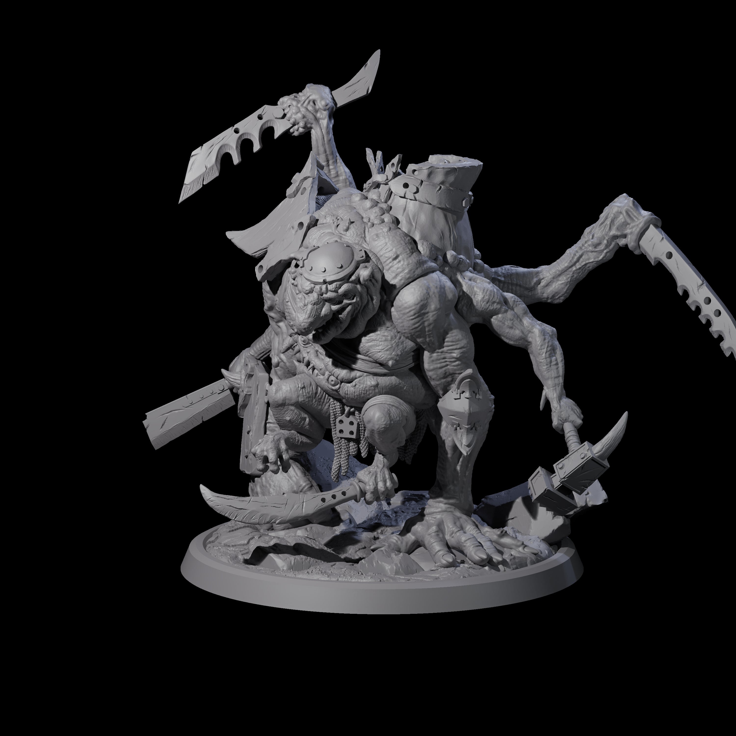 Sewn Together Troll Mishmash Miniature for Dungeons and Dragons, Pathfinder or other TTRPGs