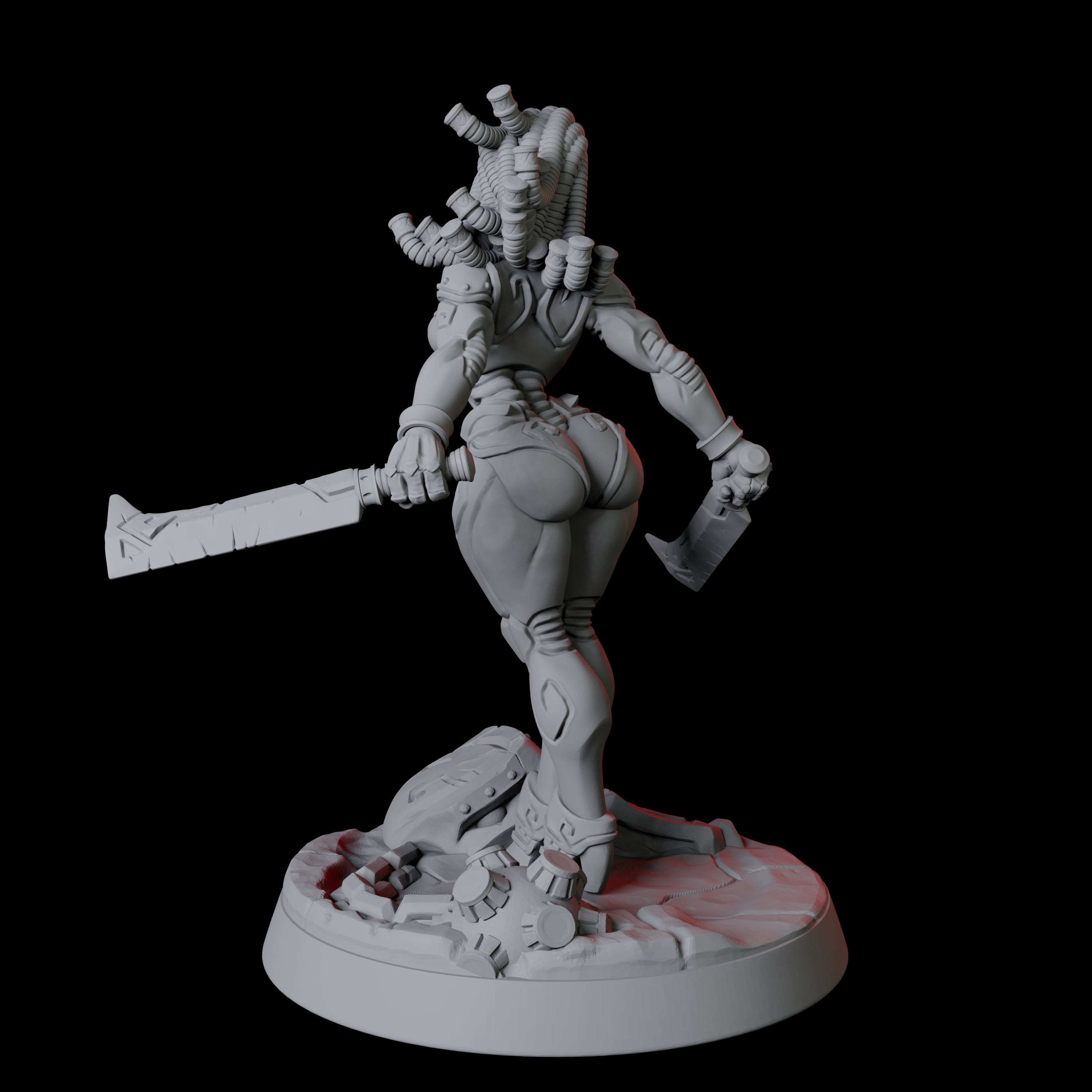 Sexy Female Warforged Pin-Up Miniature for Dungeons and Dragons, Pathfinder or other TTRPGs