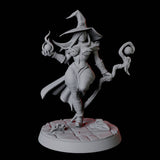 Sexy Wizard Pin-up Miniature for Dungeons and Dragons, Pathfinder or other TTRPGs
