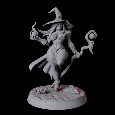 Sexy Wizard Pin-up Miniature for Dungeons and Dragons, Pathfinder or other TTRPGs