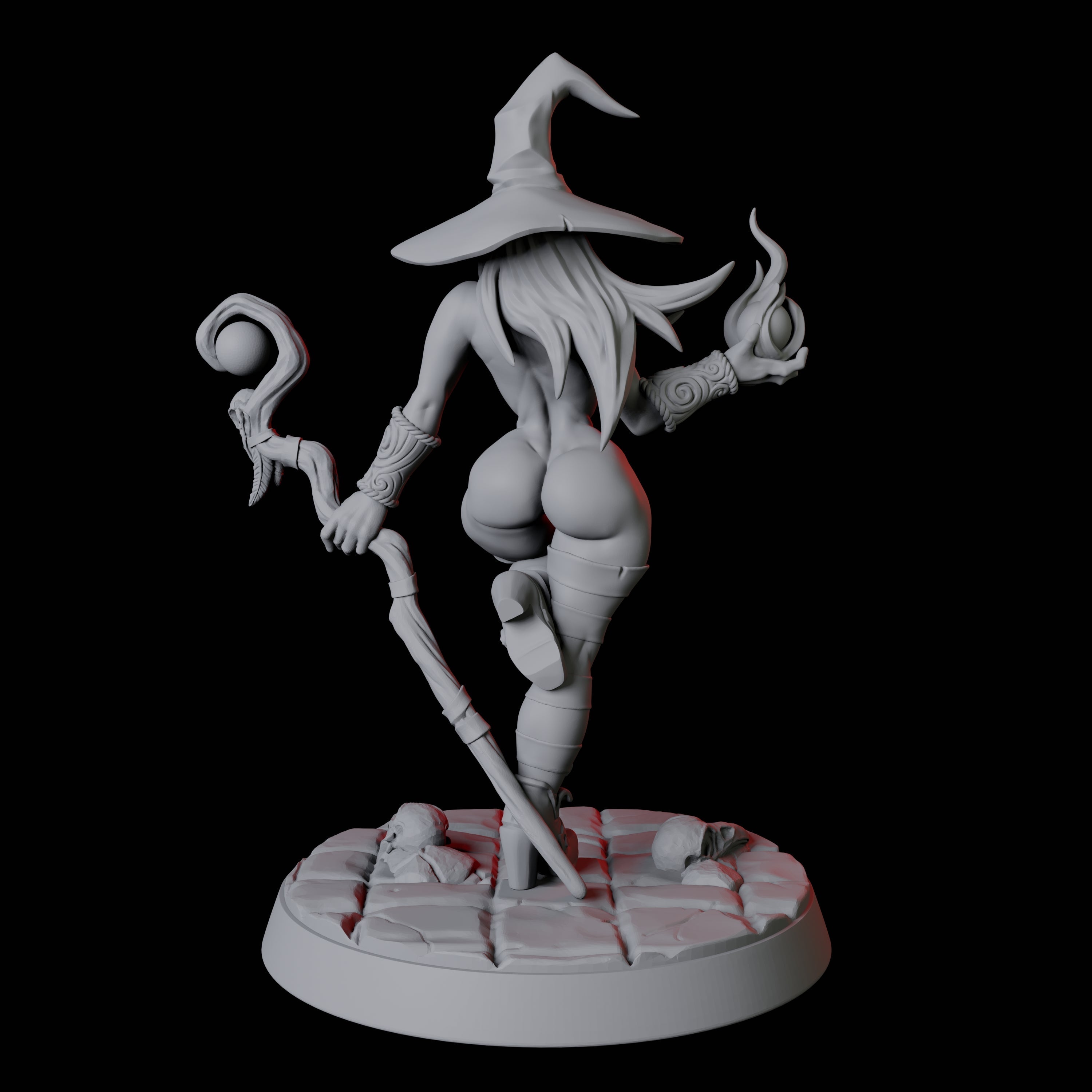 Sexy Wizard Pin-up Miniature for Dungeons and Dragons, Pathfinder or other TTRPGs