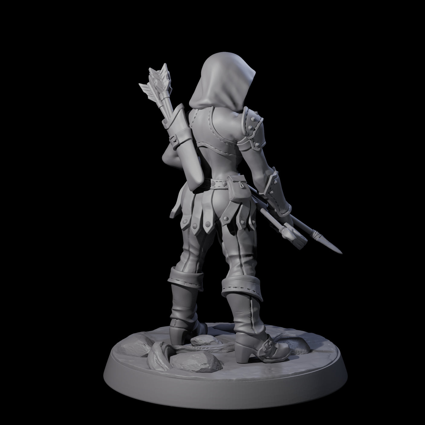 Shadowy Assassin Sister A Miniature for Dungeons and Dragons, Pathfinder or other TTRPGs