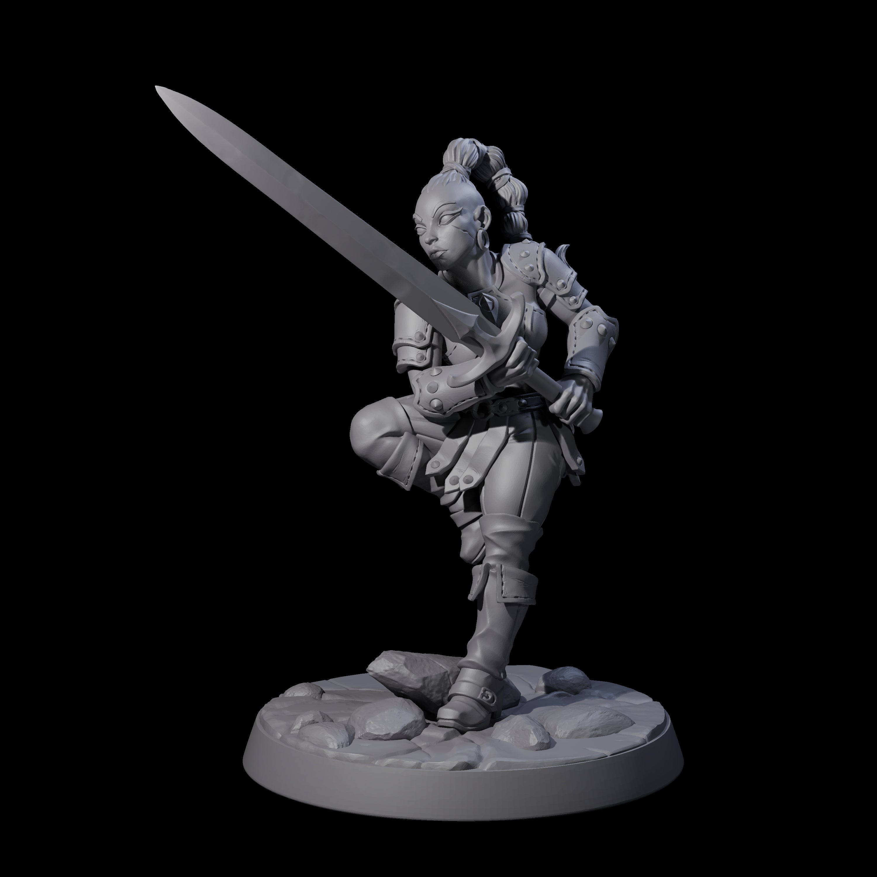 Shadowy Assassin Sister B Miniature for Dungeons and Dragons, Pathfinder or other TTRPGs