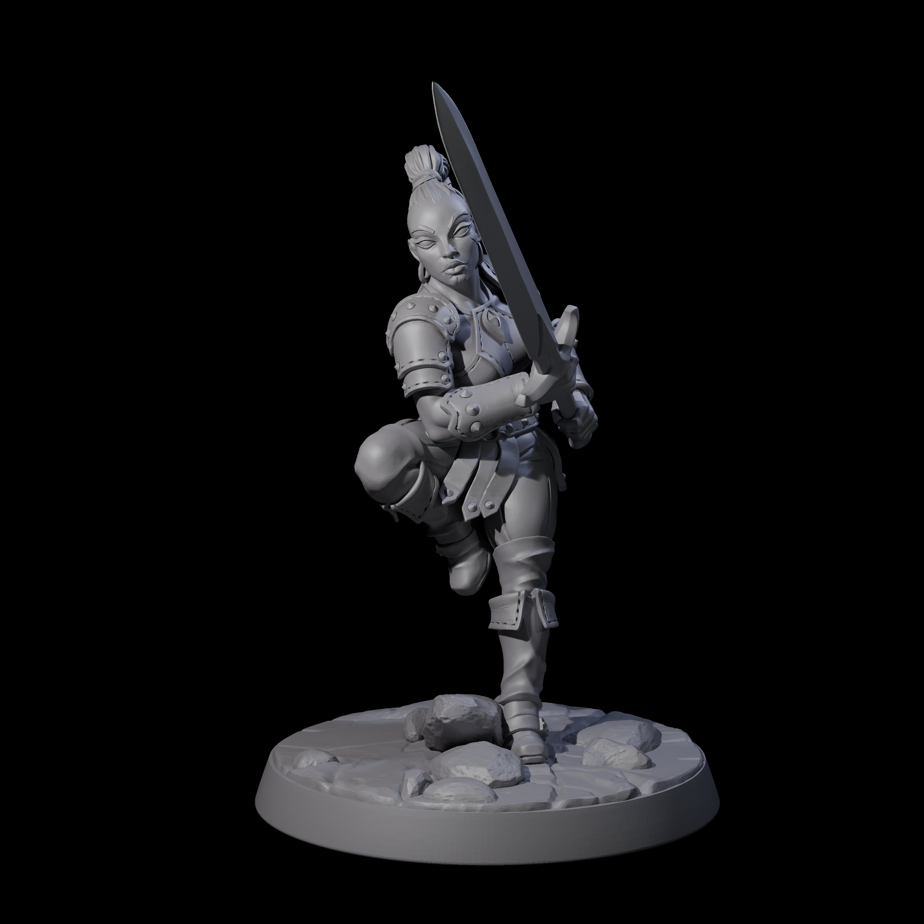 Shadowy Assassin Sister B Miniature for Dungeons and Dragons, Pathfinder or other TTRPGs