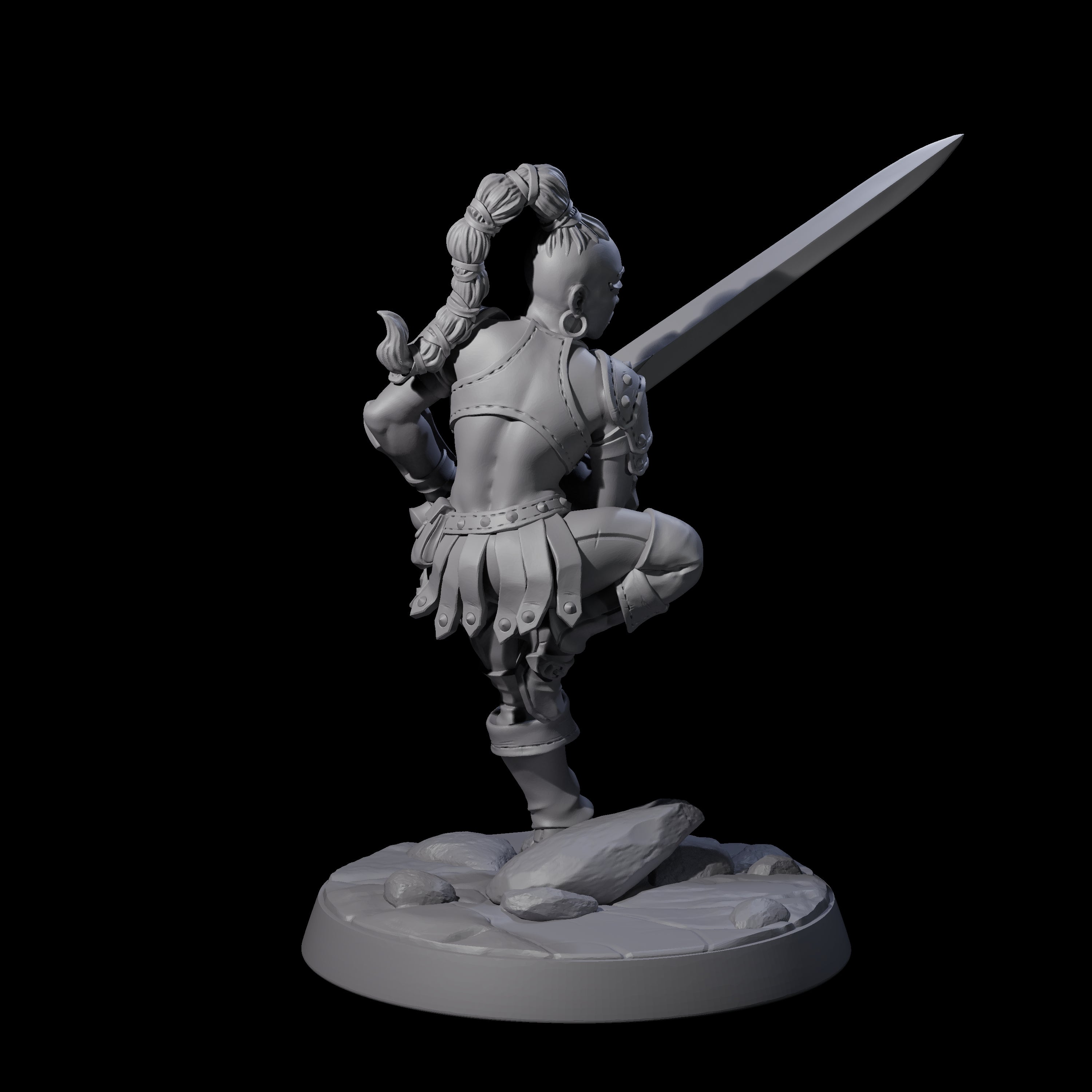 Shadowy Assassin Sister B Miniature for Dungeons and Dragons, Pathfinder or other TTRPGs