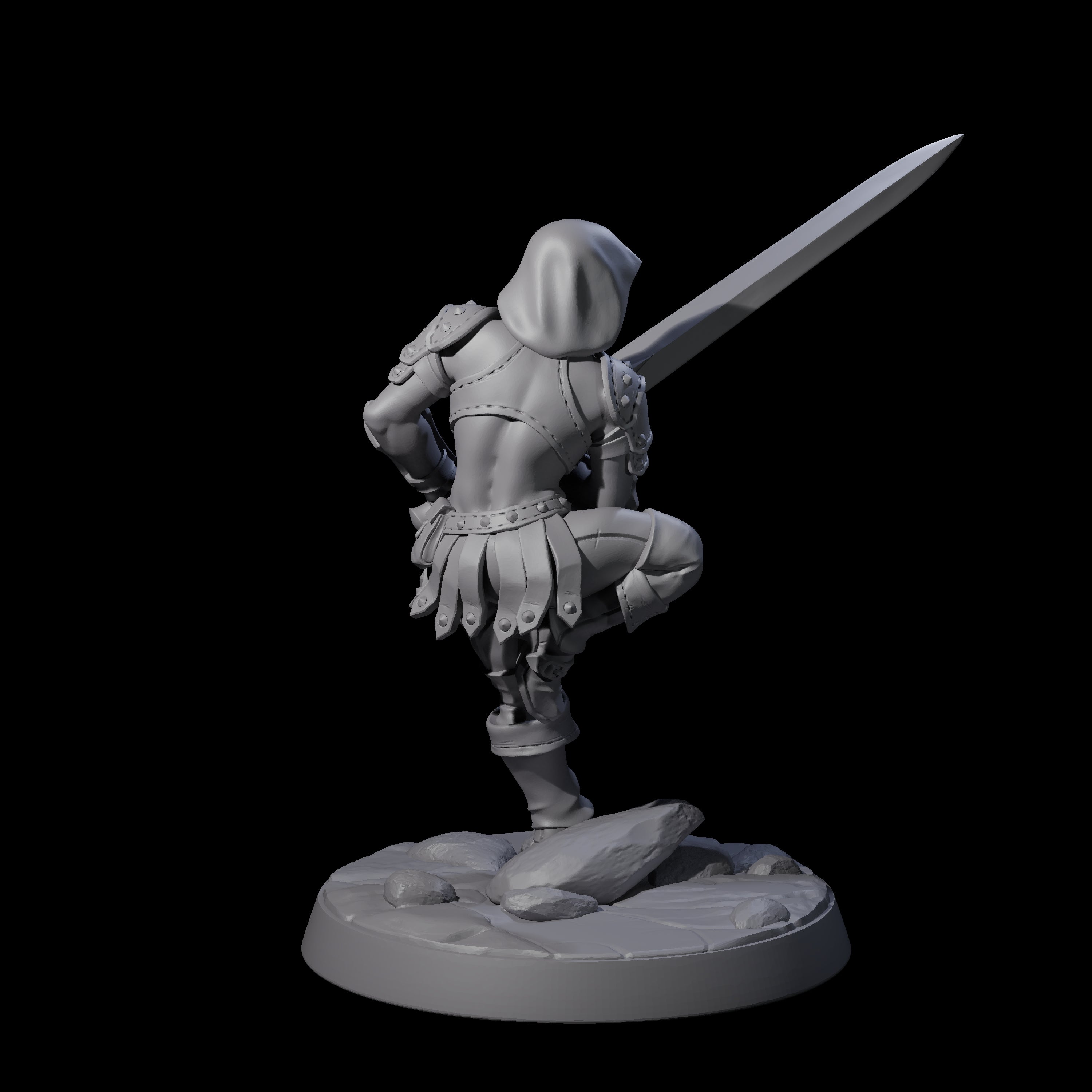 Shadowy Assassin Sister B Miniature for Dungeons and Dragons, Pathfinder or other TTRPGs