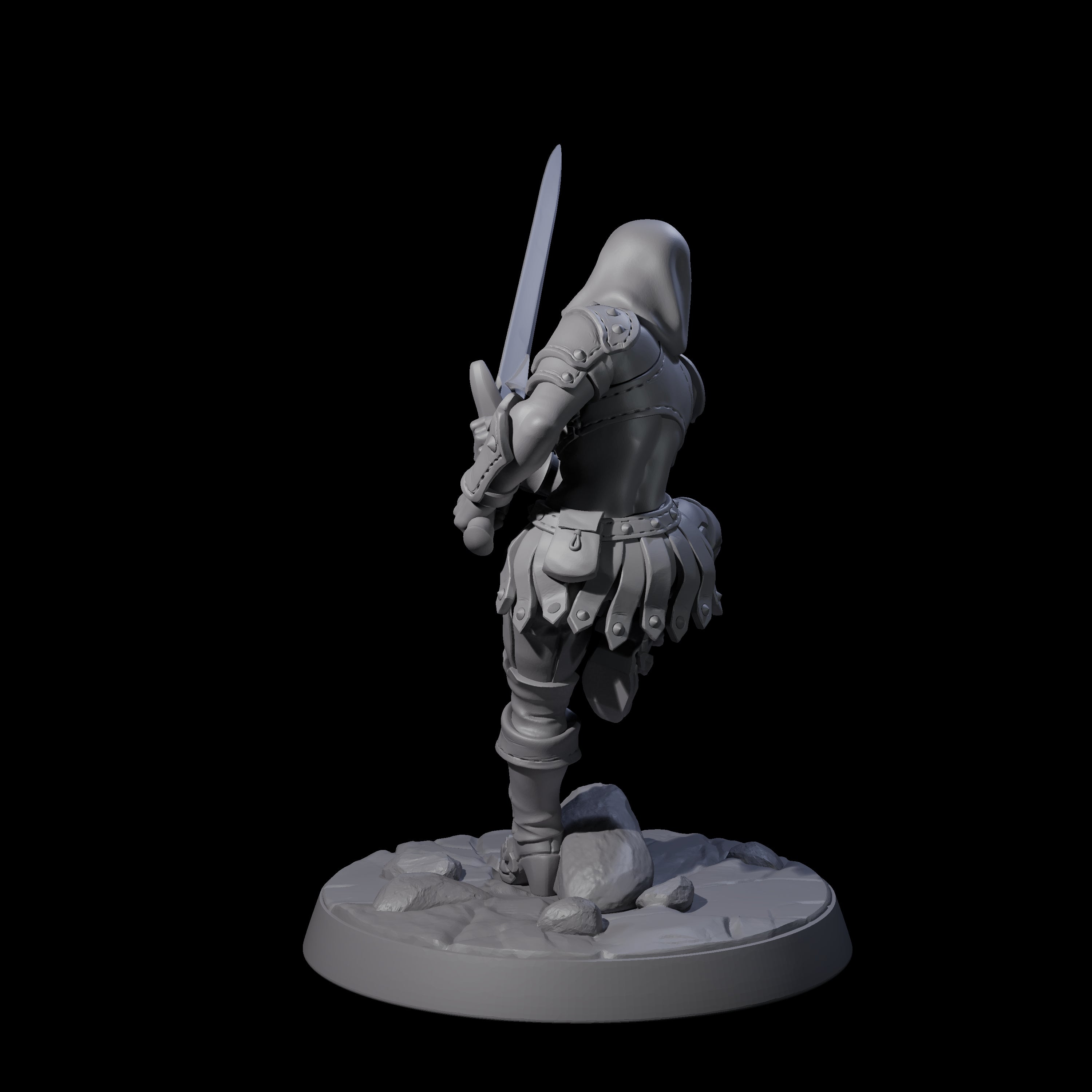 Shadowy Assassin Sister B Miniature for Dungeons and Dragons, Pathfinder or other TTRPGs