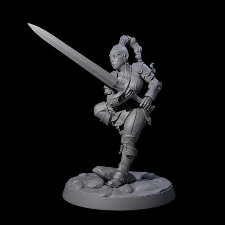Shadowy Assassin Sister B Miniature for Dungeons and Dragons, Pathfinder or other TTRPGs