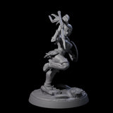 Shadowy Assassin Sister C Miniature for Dungeons and Dragons, Pathfinder or other TTRPGs