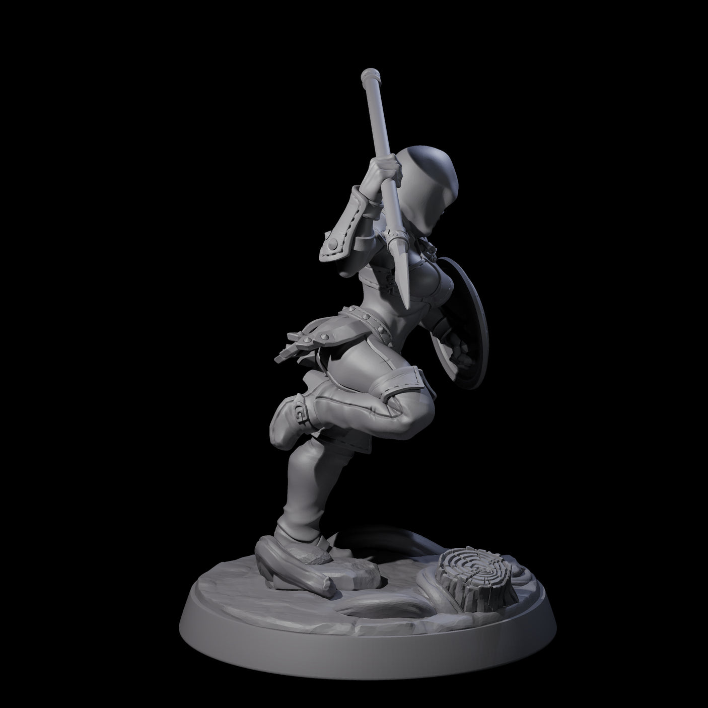 Shadowy Assassin Sister C Miniature for Dungeons and Dragons, Pathfinder or other TTRPGs