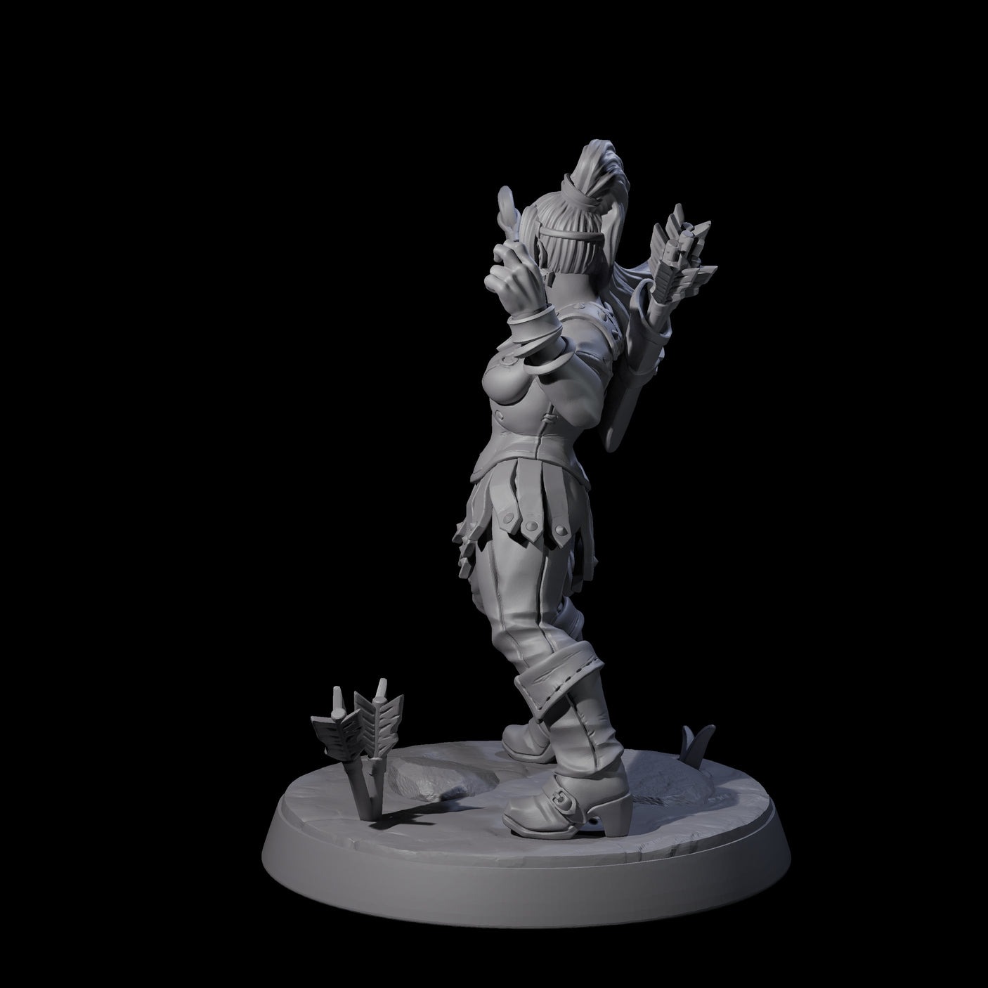 Shadowy Assassin Sister D Miniature for Dungeons and Dragons, Pathfinder or other TTRPGs