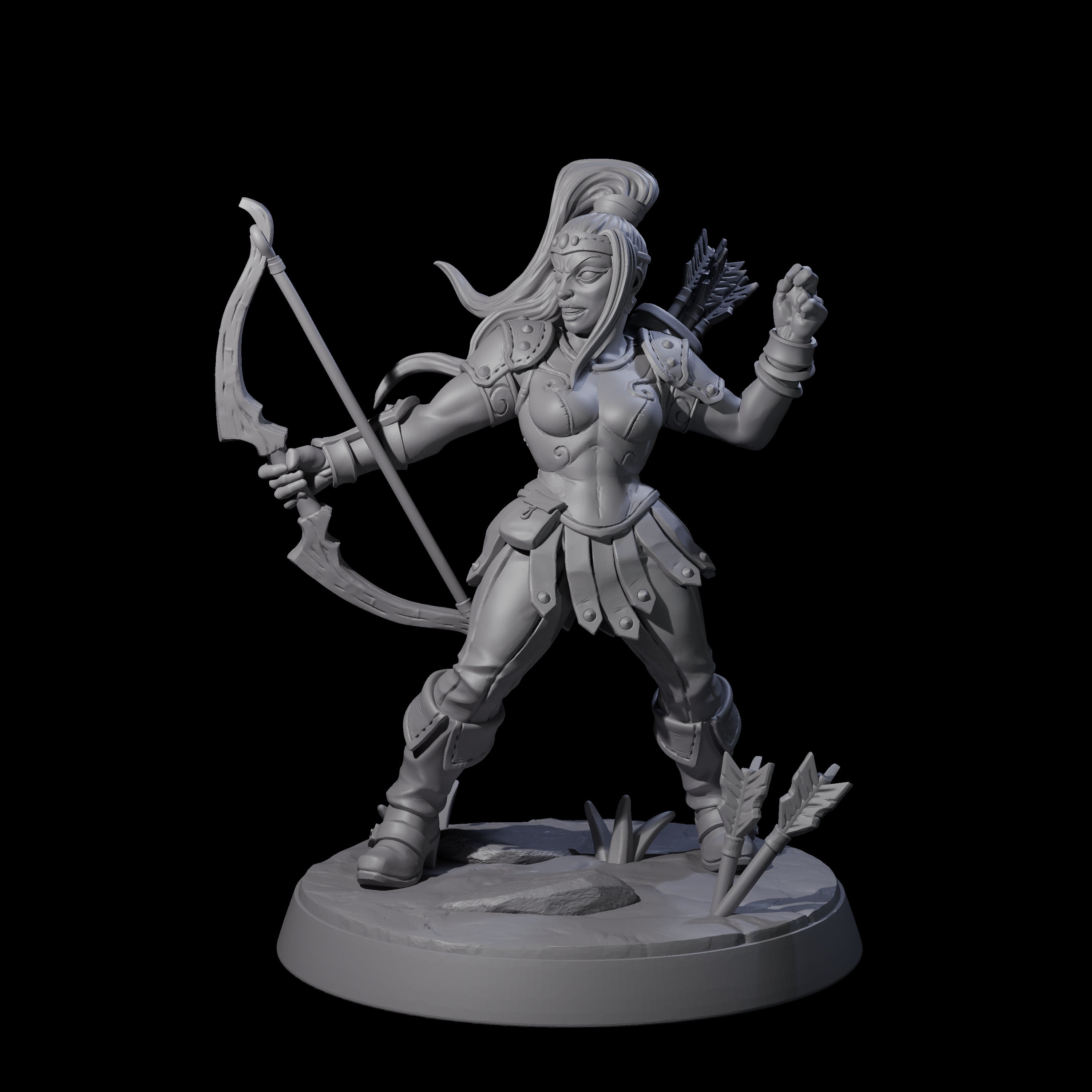 Shadowy Assassin Sister D Miniature for Dungeons and Dragons, Pathfinder or other TTRPGs