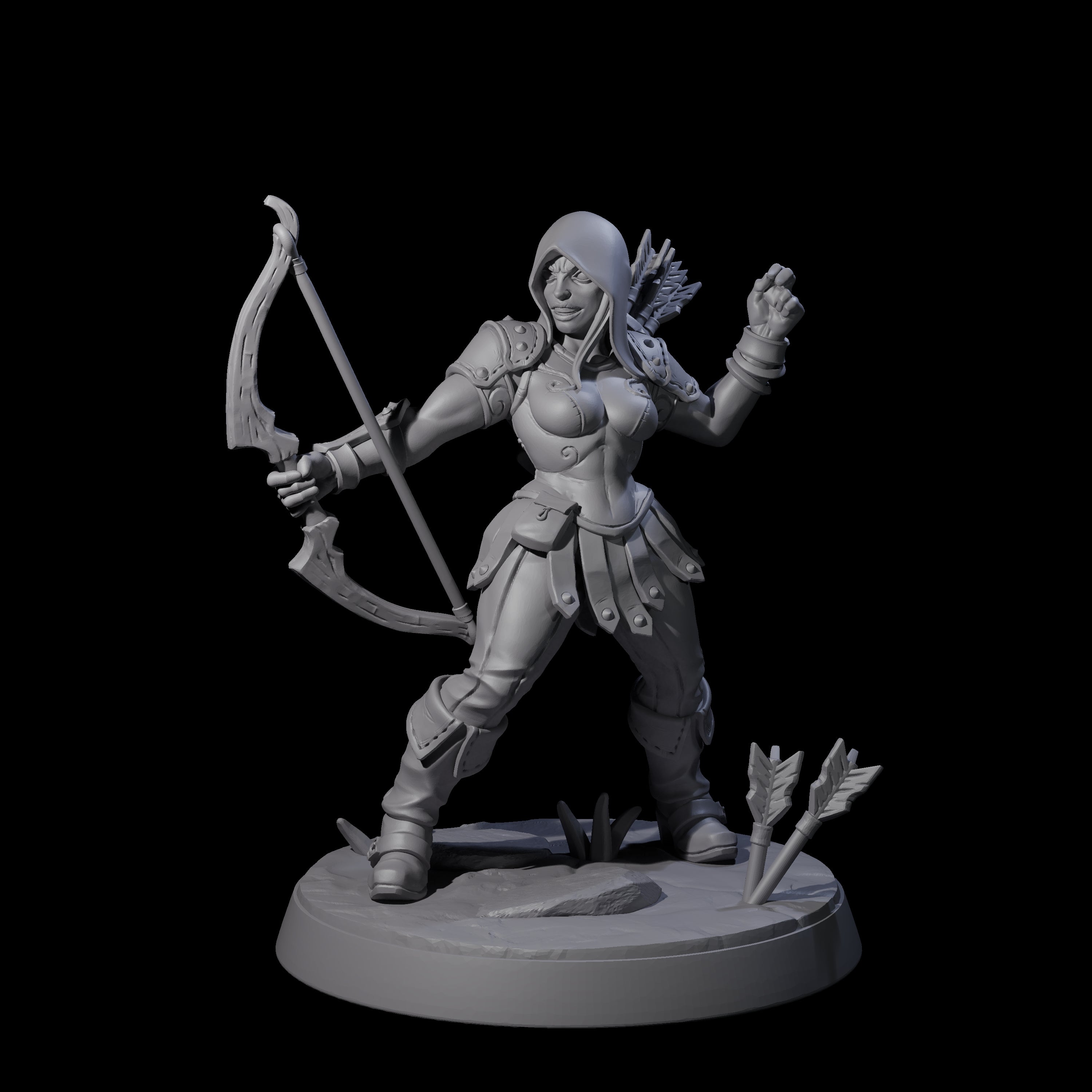 Shadowy Assassin Sister D Miniature for Dungeons and Dragons, Pathfinder or other TTRPGs