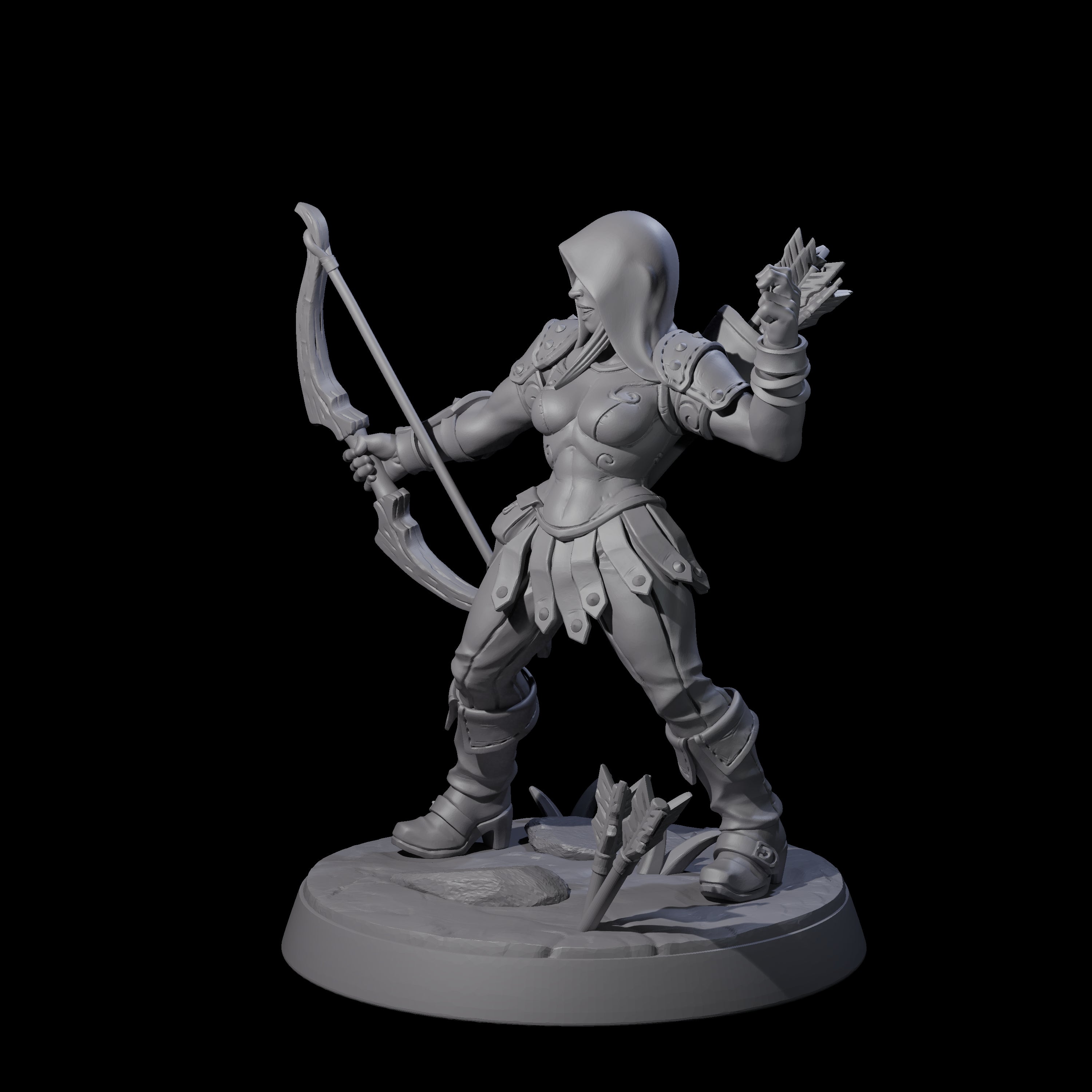 Shadowy Assassin Sister D Miniature for Dungeons and Dragons, Pathfinder or other TTRPGs