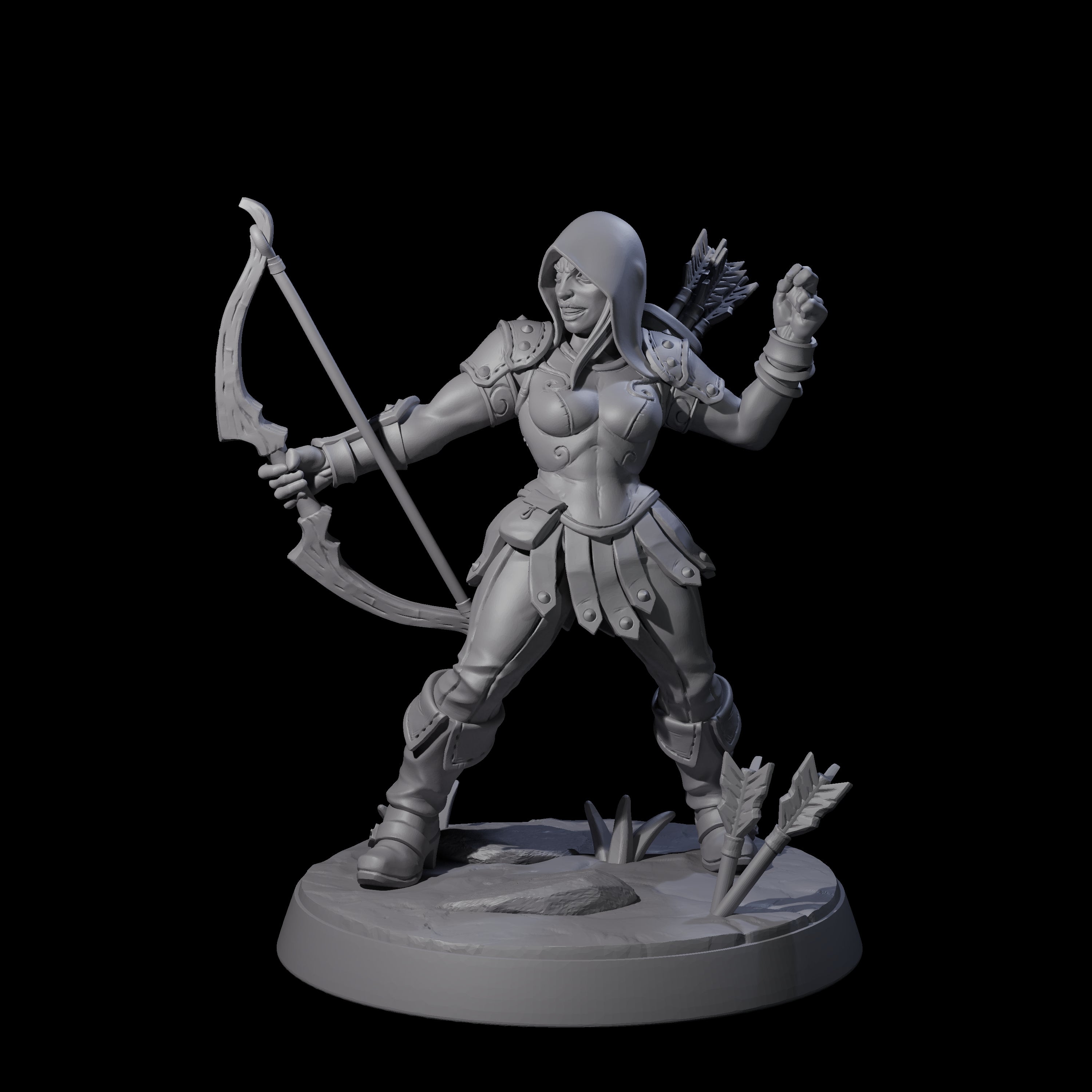Shadowy Assassin Sister D Miniature for Dungeons and Dragons, Pathfinder or other TTRPGs