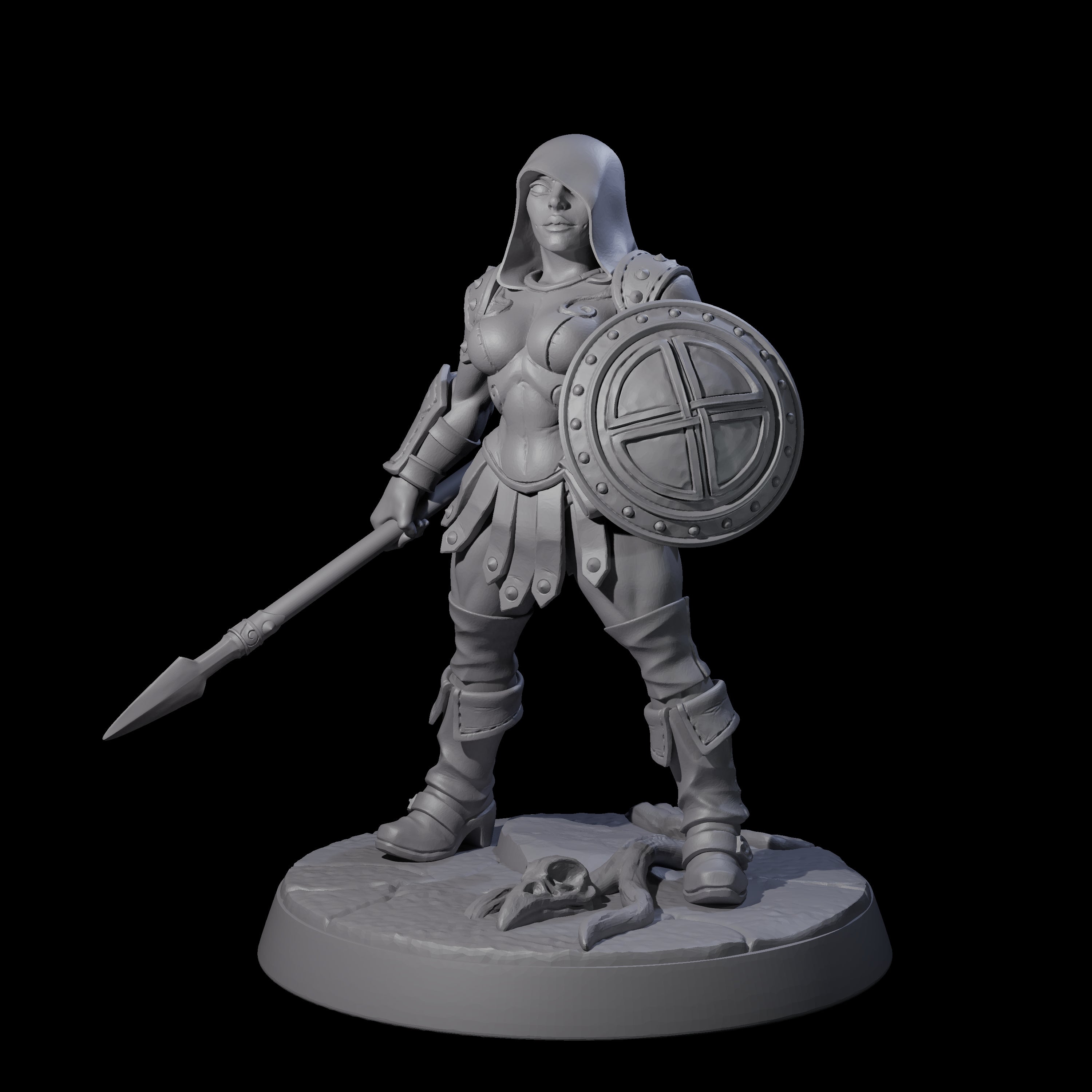 Shadowy Assassin Sister F Miniature for Dungeons and Dragons, Pathfinder or other TTRPGs