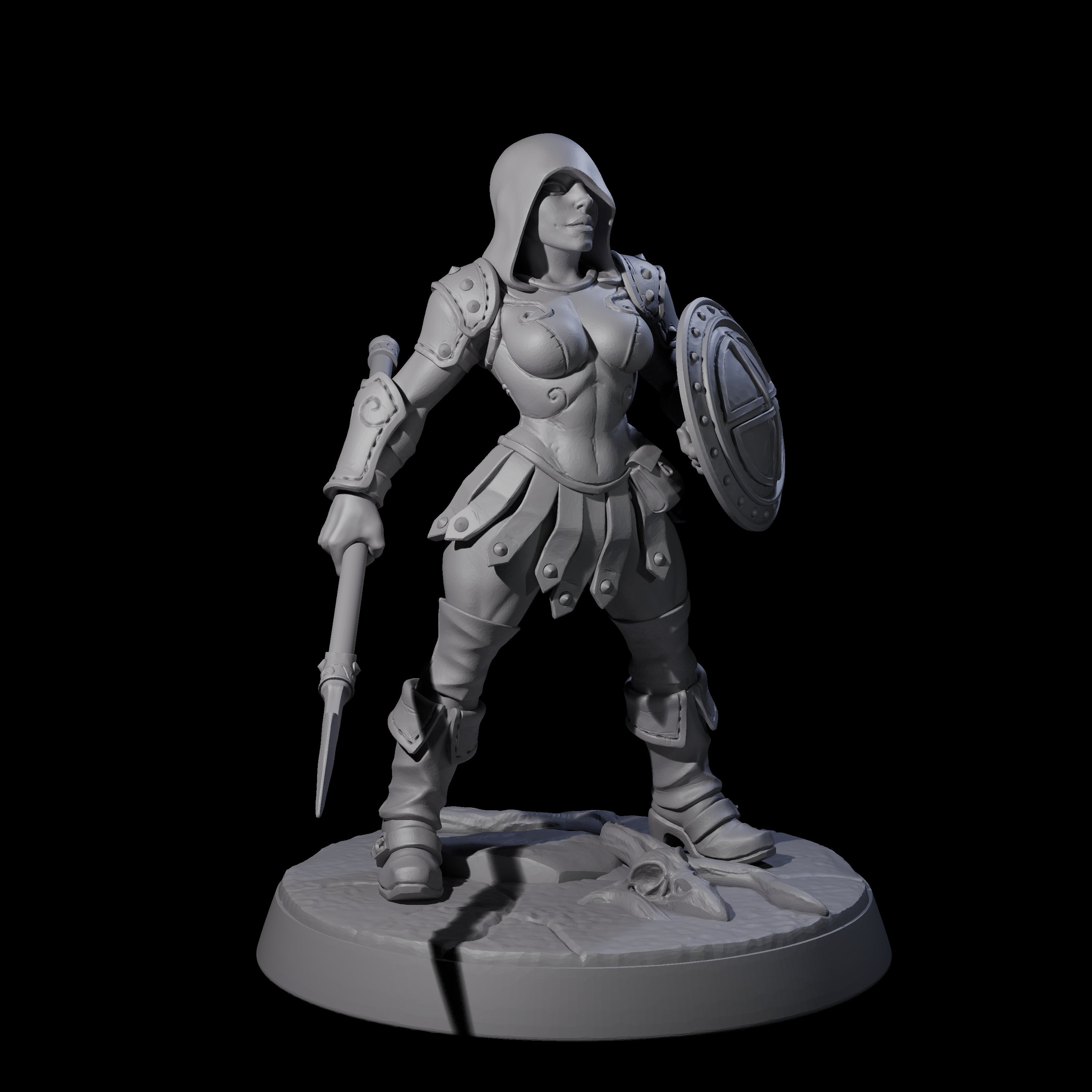 Shadowy Assassin Sister F Miniature for Dungeons and Dragons, Pathfinder or other TTRPGs