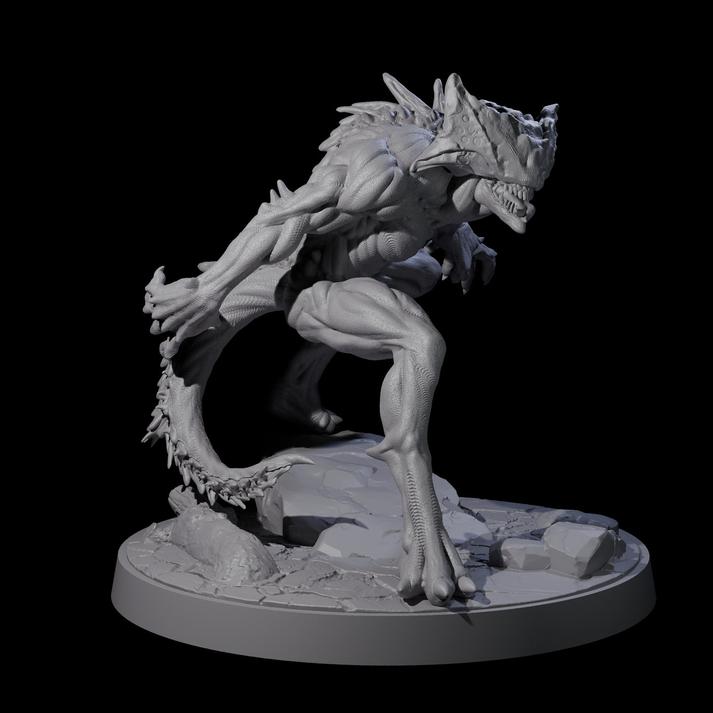 Shadowy Barghest A Miniature for Dungeons and Dragons, Pathfinder or other TTRPGs