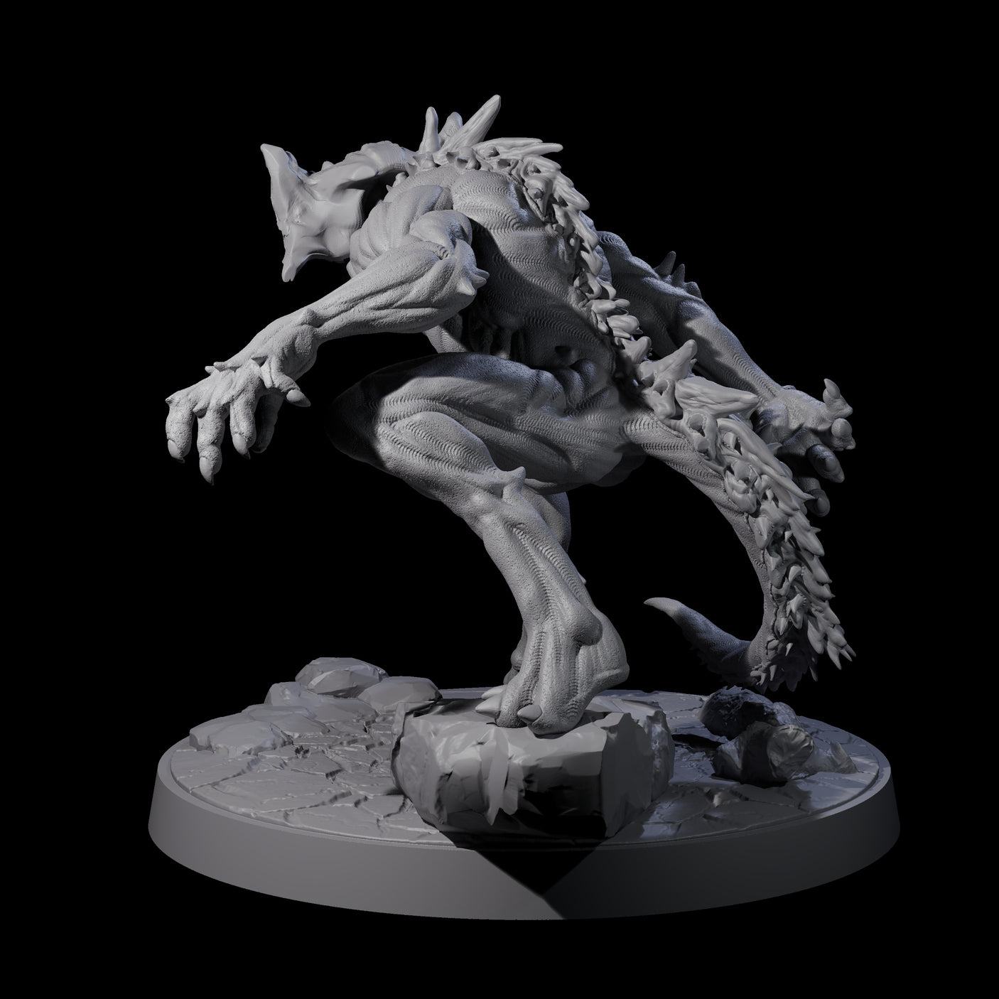 Shadowy Barghest A Miniature for Dungeons and Dragons, Pathfinder or other TTRPGs