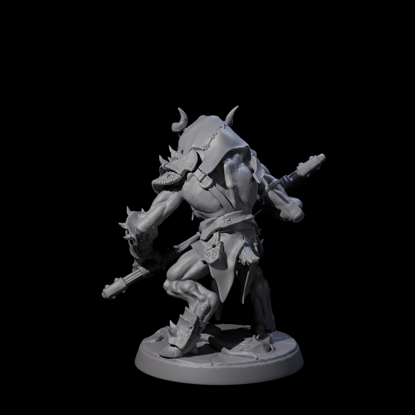 Shadowy Beastman A Miniature for Dungeons and Dragons, Pathfinder or other TTRPGs
