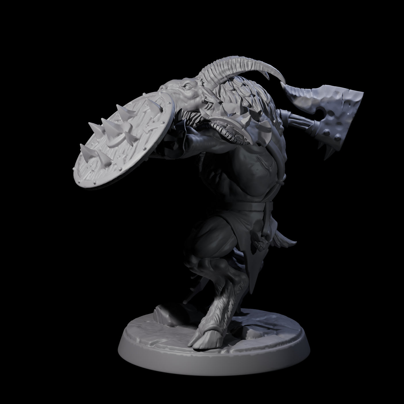 Shadowy Beastman B Miniature for Dungeons and Dragons, Pathfinder or other TTRPGs