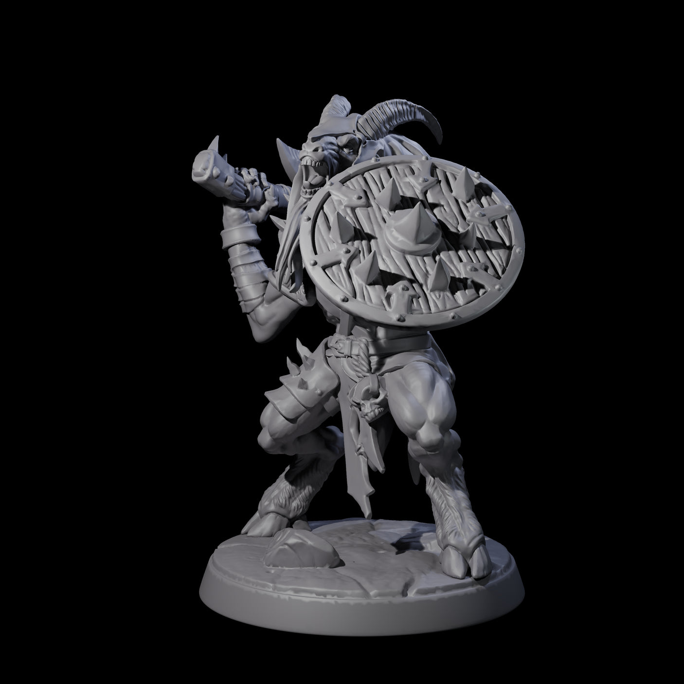 Shadowy Beastman B Miniature for Dungeons and Dragons, Pathfinder or other TTRPGs