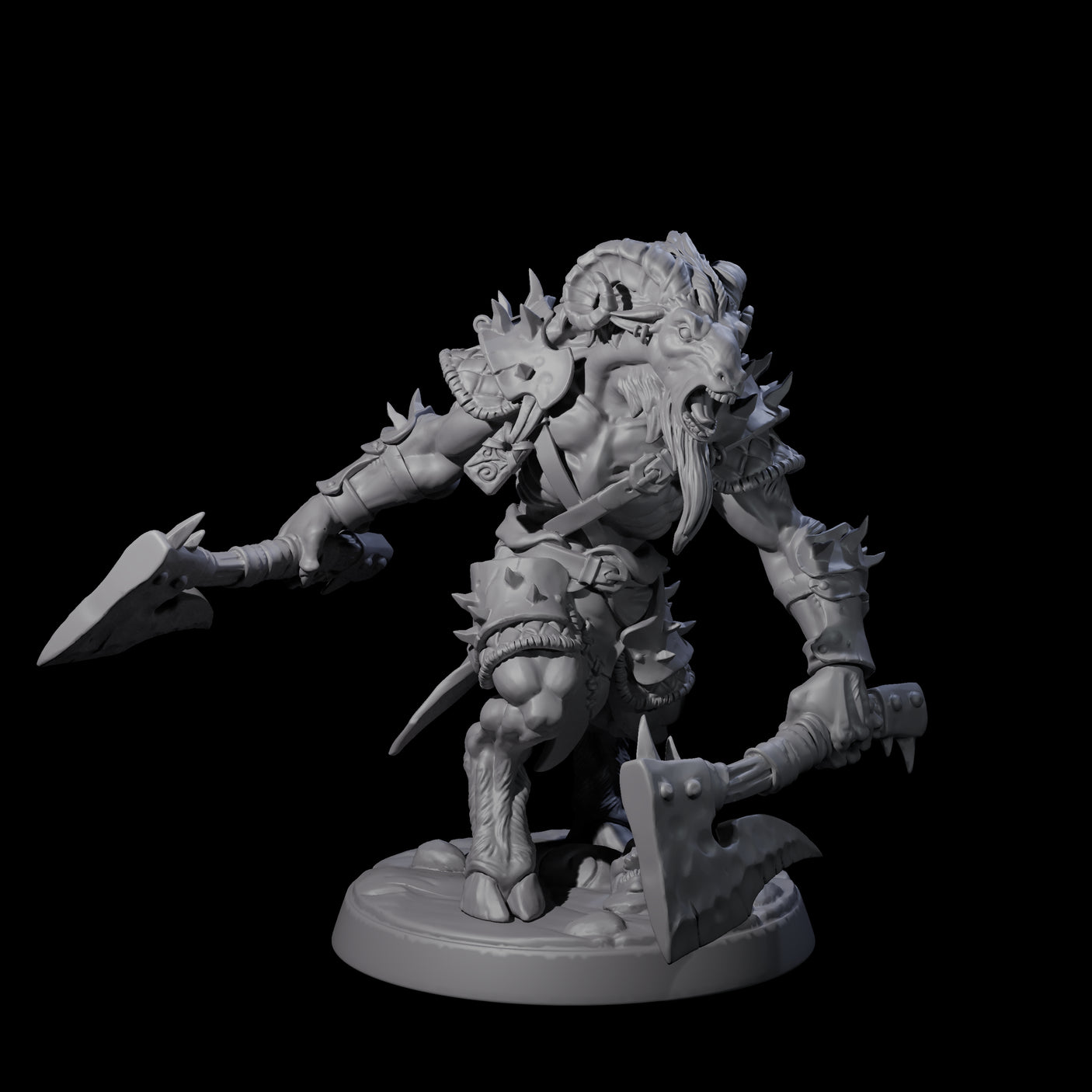 Shadowy Beastman C Miniature for Dungeons and Dragons, Pathfinder or other TTRPGs